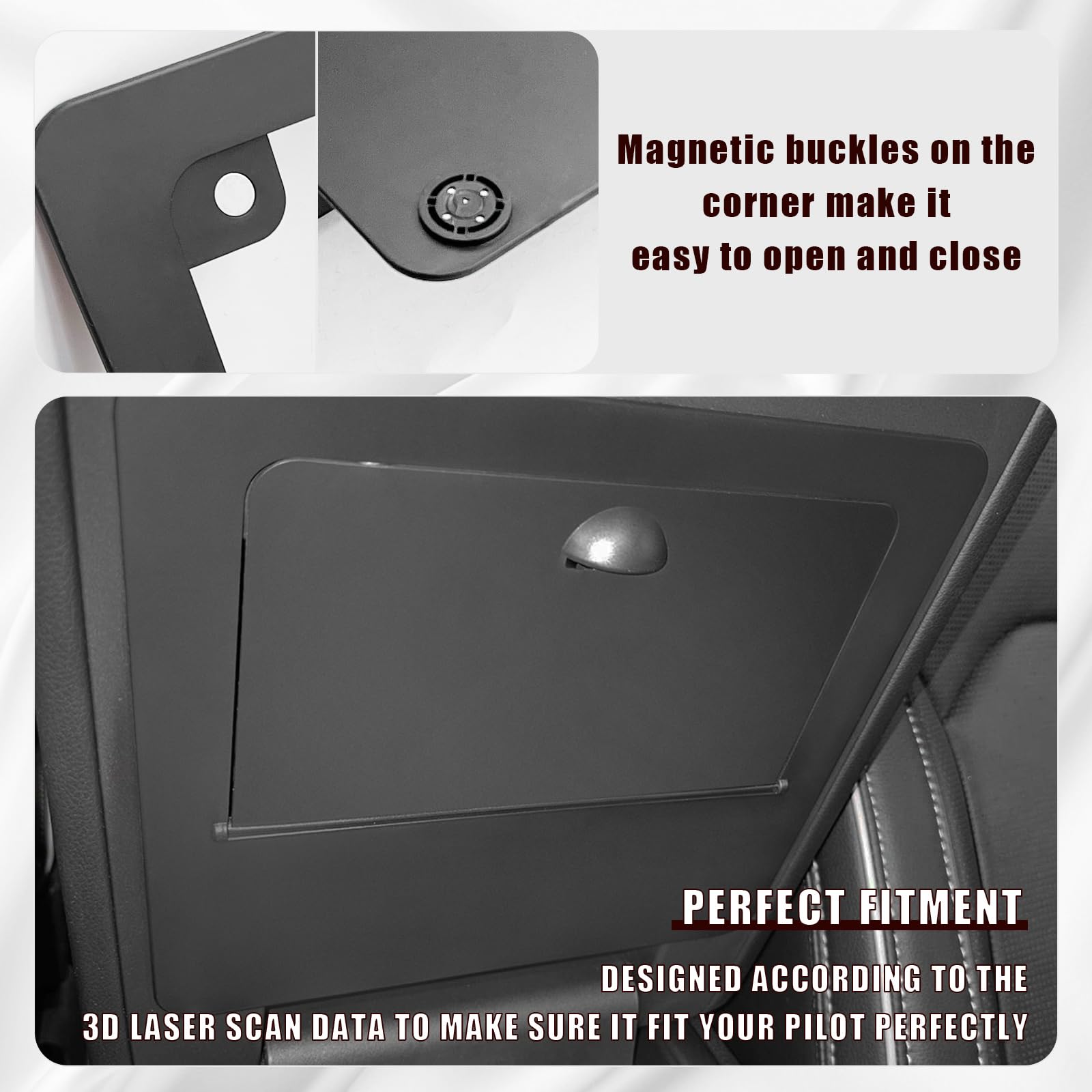 Muslogy Center Console Hidden Storage Box Compatible With Honda Pilot 2023 2024 2025, 2024 Ridgeline/Passport Magnet Armrest Sec