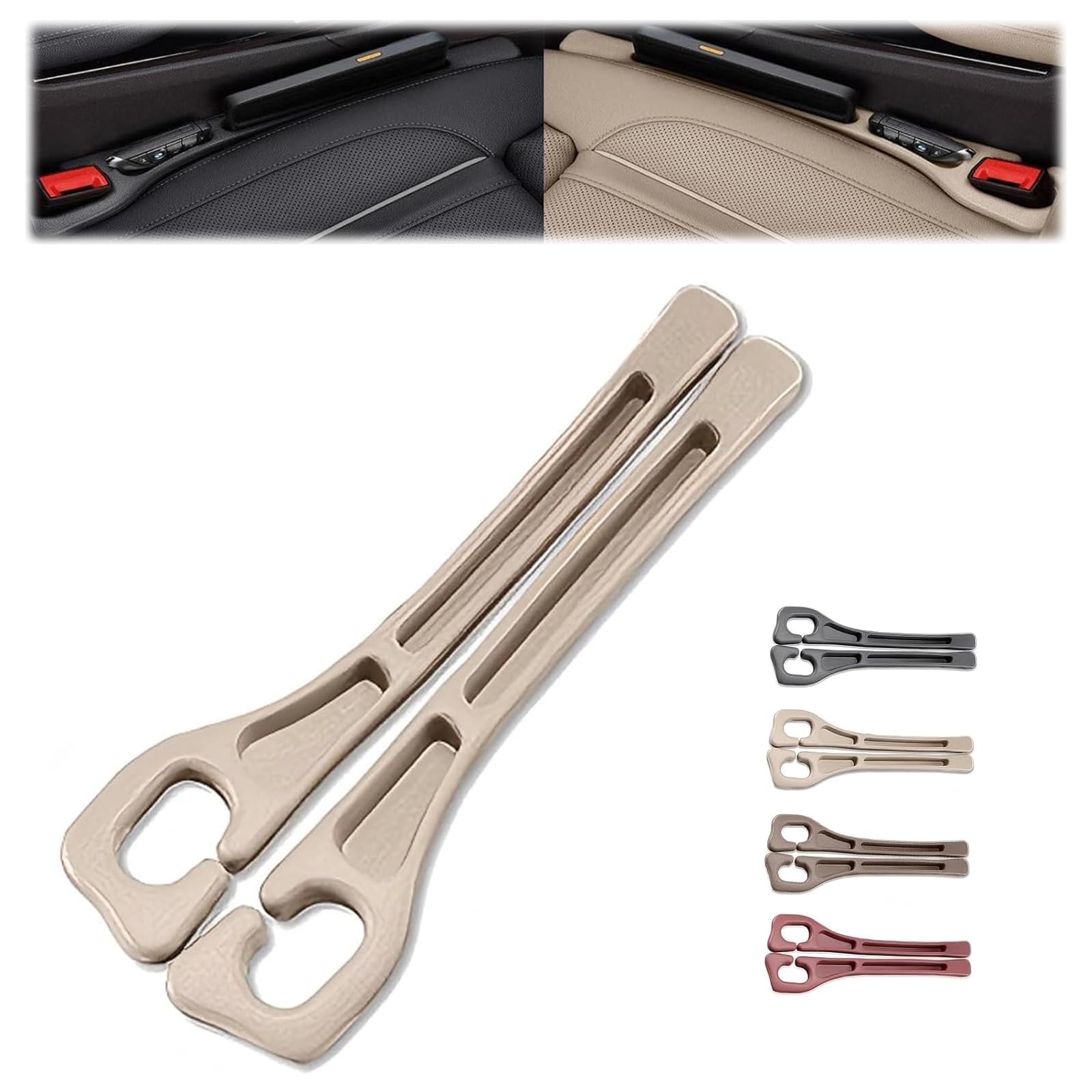 FFKQBH No Drop Seat Guard, Car Seat Side Gap Filler, Drop seat Gap fillers Between Seat and Console Stop Things from Dropping (B