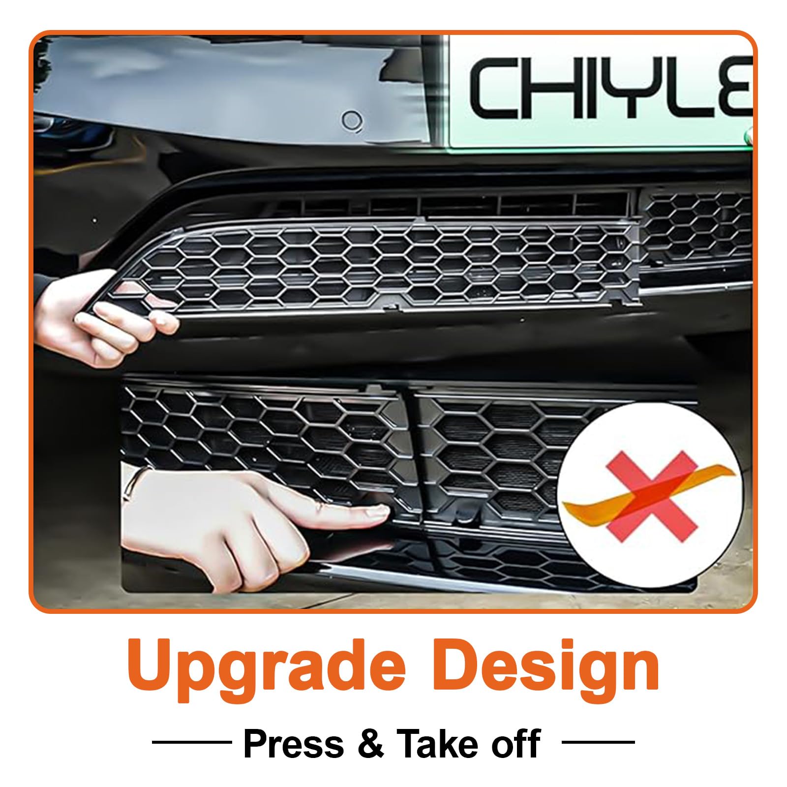 CHIYLE Tesla Model 3 2024 2025 Highland Front Grill Mesh Grille Grid Inserts [Upgrade Design],Air Inlet Vent Grille Cover Replac