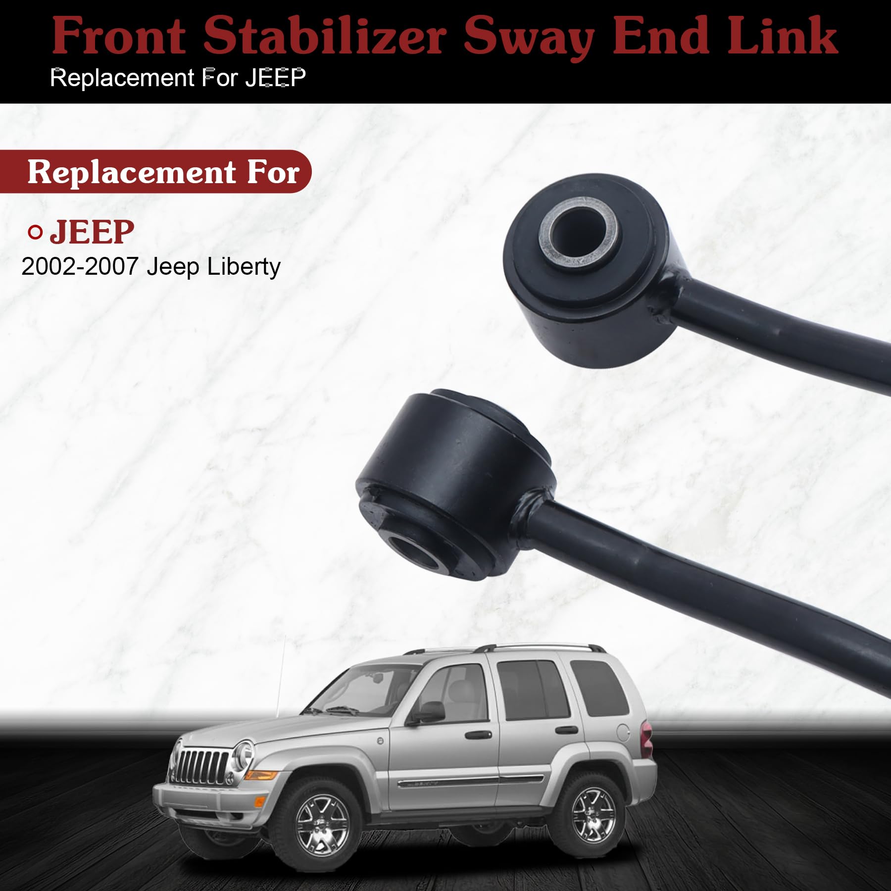 Stiueoav K7391 Sway Bar Link - Front Stabilizer End Link Compatible With 2002-2007 Liberty