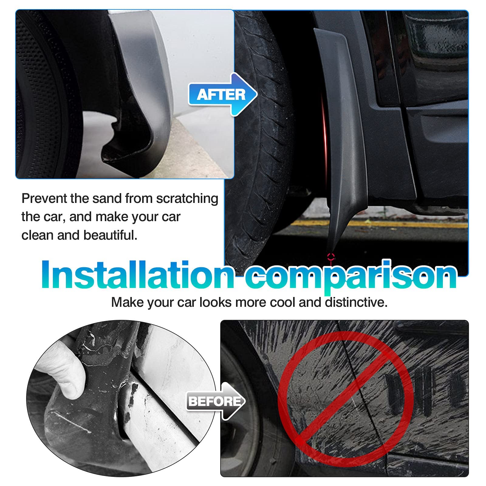 Autorder Mud Flpas Splash Guards For Buick Envision 2021 2022 2023 Accessories Mudflap Fender Flares Front And Rear Mud Guard Set 4Pcs