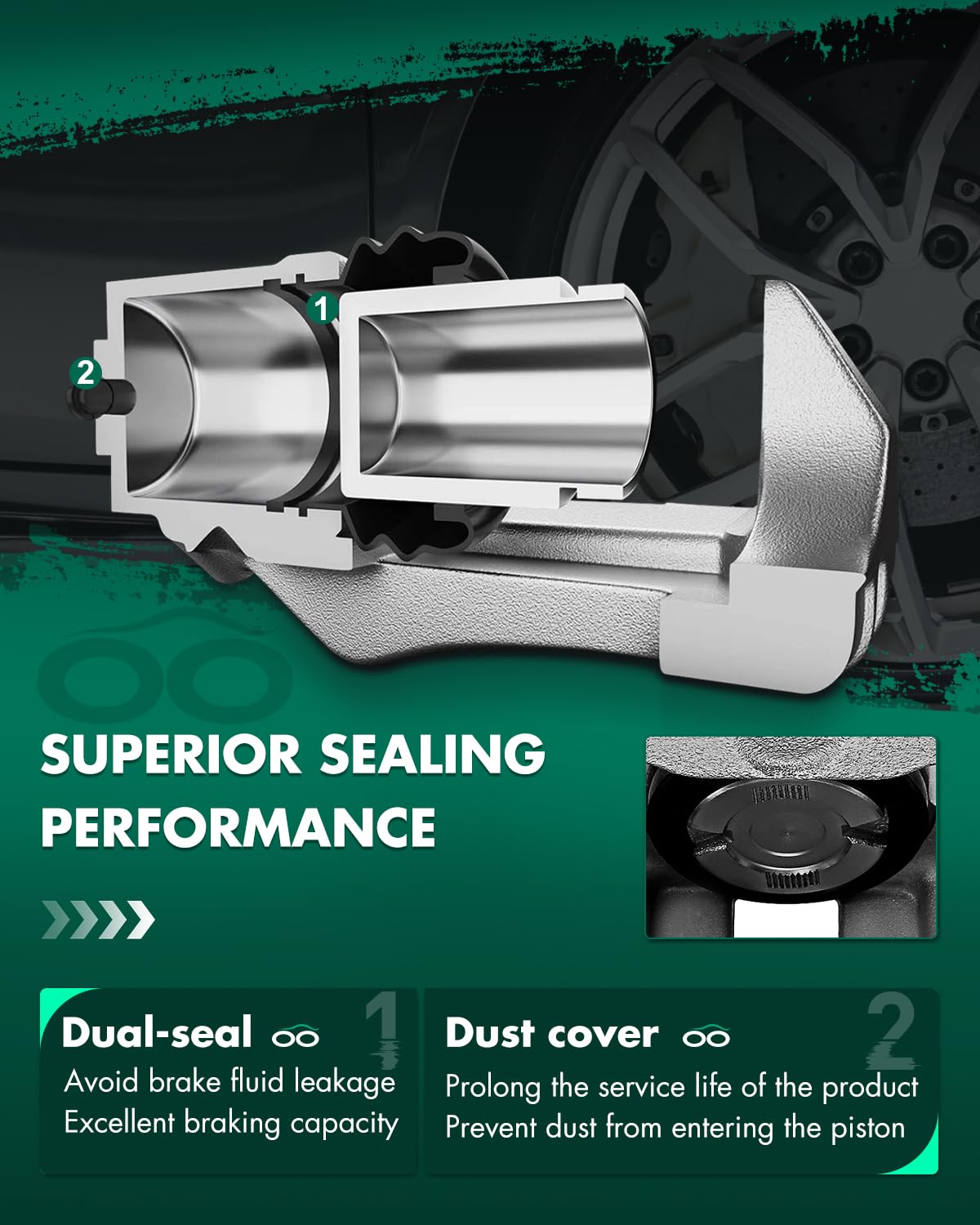 Scitoo 19B2571 19B2570 Rear Left & Right Disc Brake Calipers Assembly W/Bracket For Audi For Tt 2000,For Volkswagen For Beetle 1