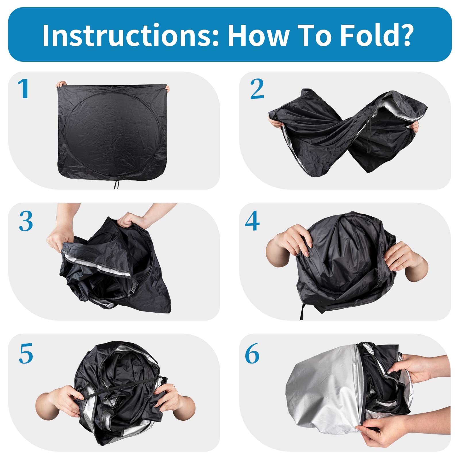 Foldable Windshield Sun Shades For 2021-2023 Nissan Frontier, Sunshade Cover Protector Custom Fit Nissan Xterra Armada Reflector