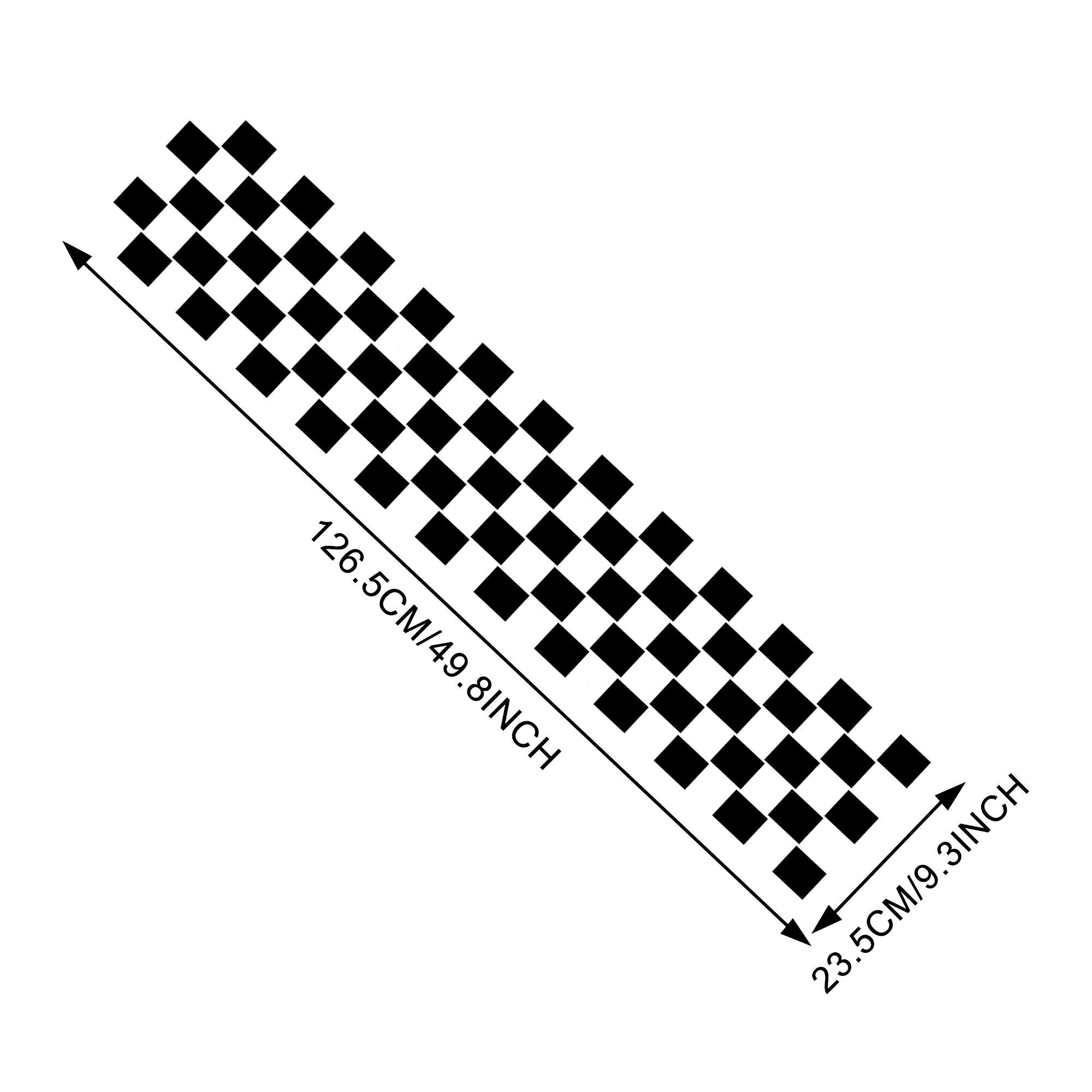 Tomall 49.8'X 9.2' Hood Stripe Sticker For Car Auto Racing Body Side Stripe Decal For Car Skirt Roof Hood Bumper Stripe Decal Vinyl Modified Stripe Decal Decoration For Car Hood (Black)