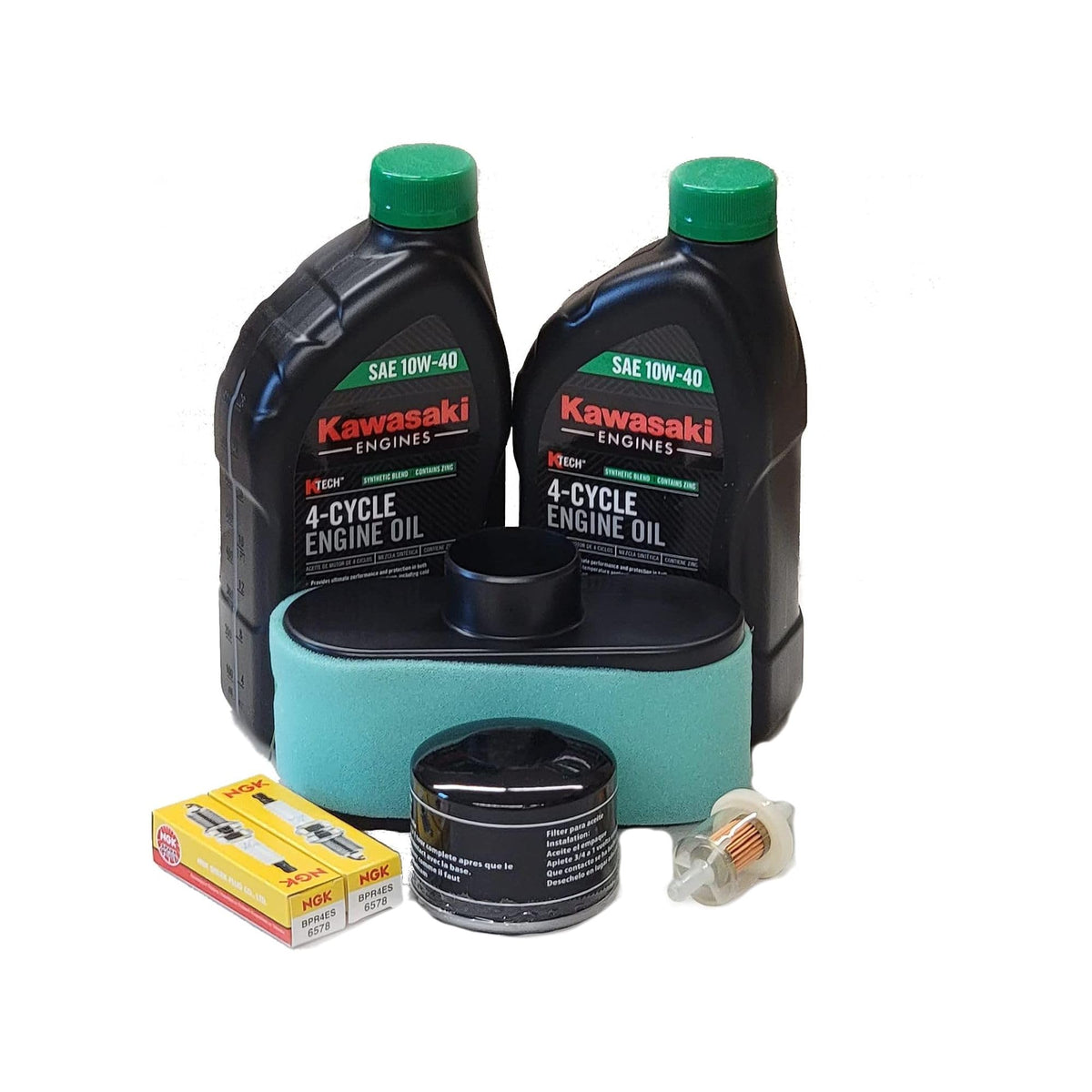 Tune-Up Kit with 10W-40 Oil for Kawasaki FR651V, FR691V, FR730V & FS Series Engines - Replaces 99969-6425 99969-6543