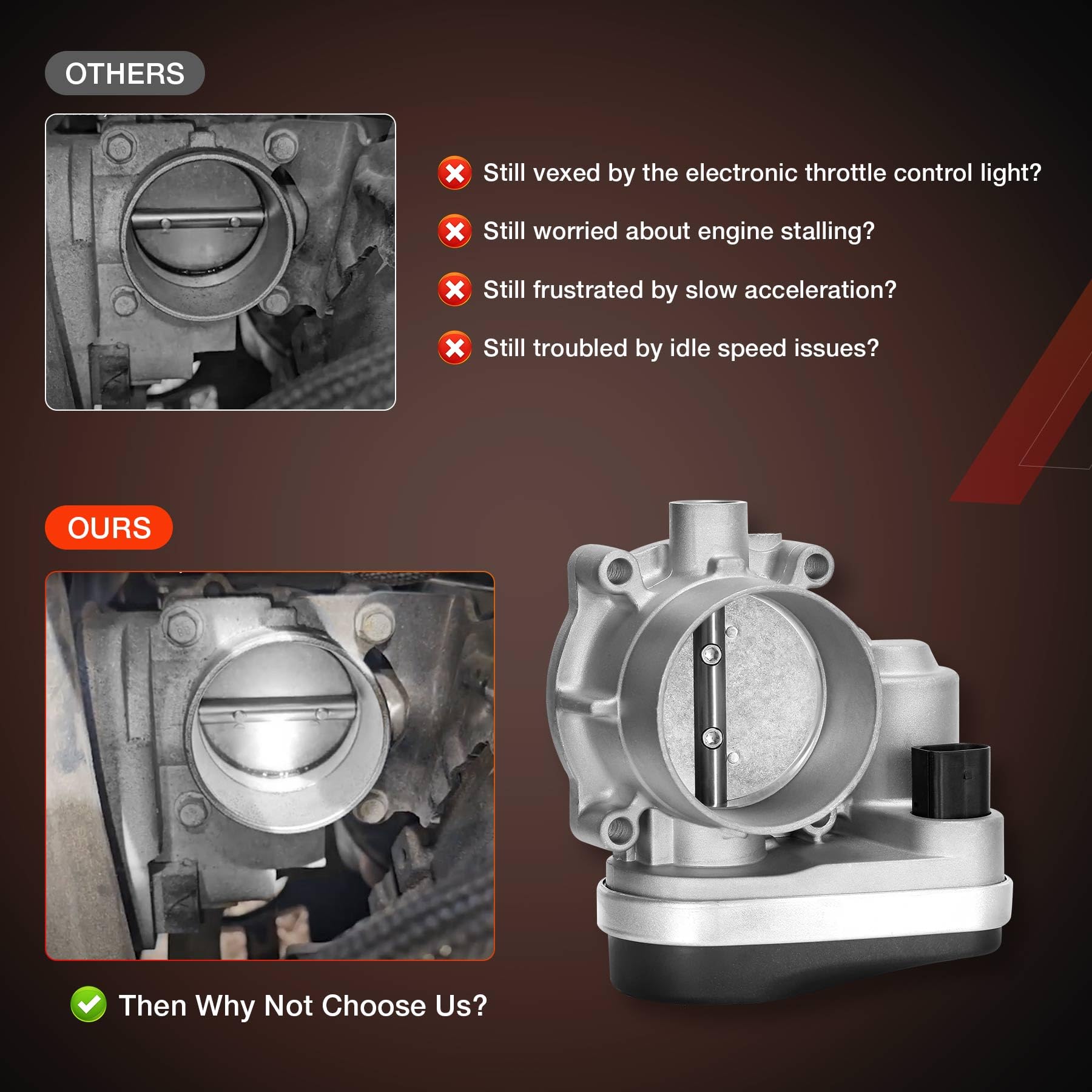 Throttle Body Assembly With Iac Tps | For 2006-2011 Chrysler 300 Sebring Town Country Dodge Avenger Grand Caravan Journey 2.7L 3