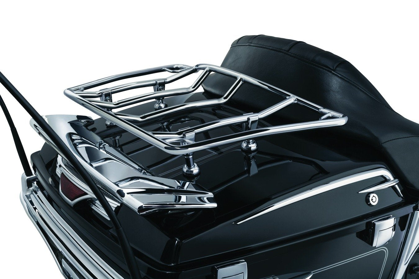 Kuryakyn 7159 Motorcycle Accessory: Multi-Rack Adjustable Trunk Luggage/Storage Rack with Corner Loops, Universal Fit for Tour T