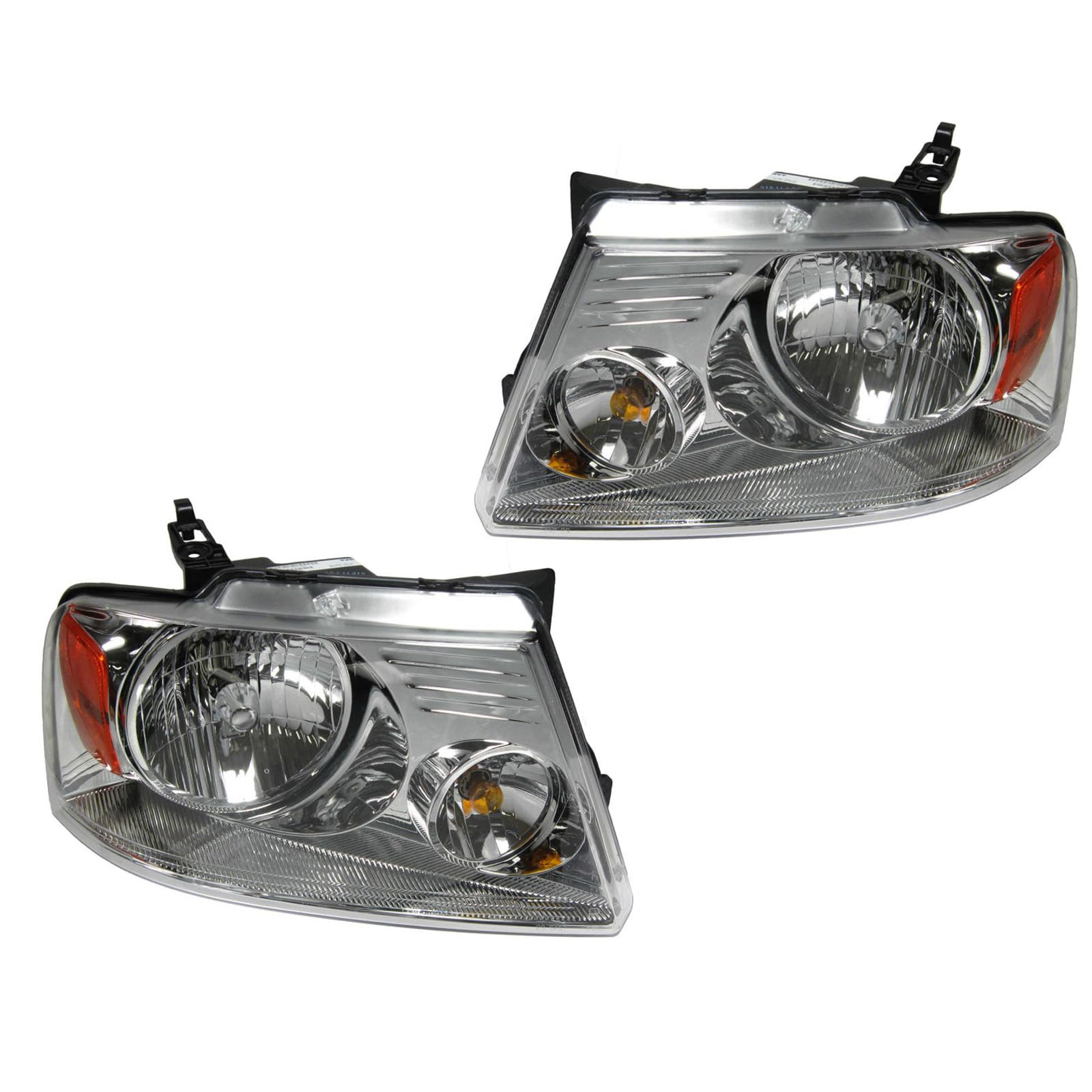 Trq Driver & Passenger Side Headlight Assembly Set Headlights Driver & Passenger Side Compatible With 2004-2008 Ford F-150 2006