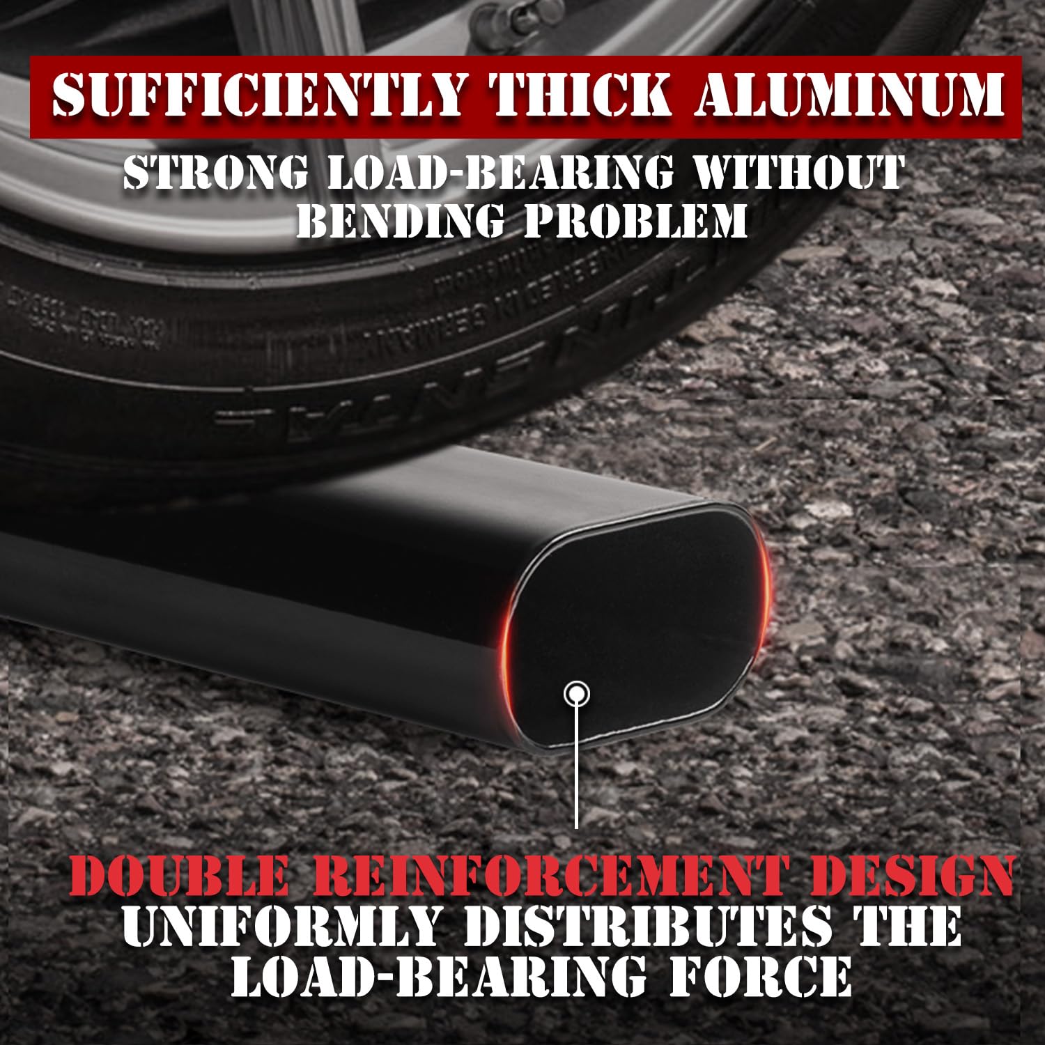 Kitspro 400Lb Roof Rack Cross Bars For 2015-2024 Ford Transit Cargo 150 250 350 Hd, Gloss Black Heavy Duty Stainless Steel Cargo Crossbar, Pack Of 3