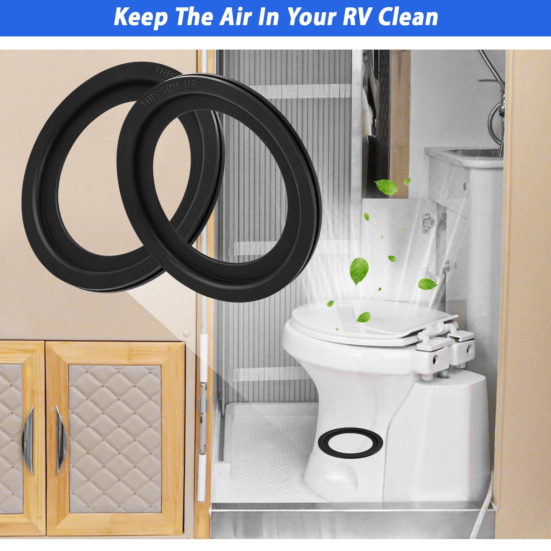 Rv Toilet Seal Kit, 385311658 Flush Ball Seal Gasket Replacement For Dometic 300/310/320 Toilet - 2 Pack