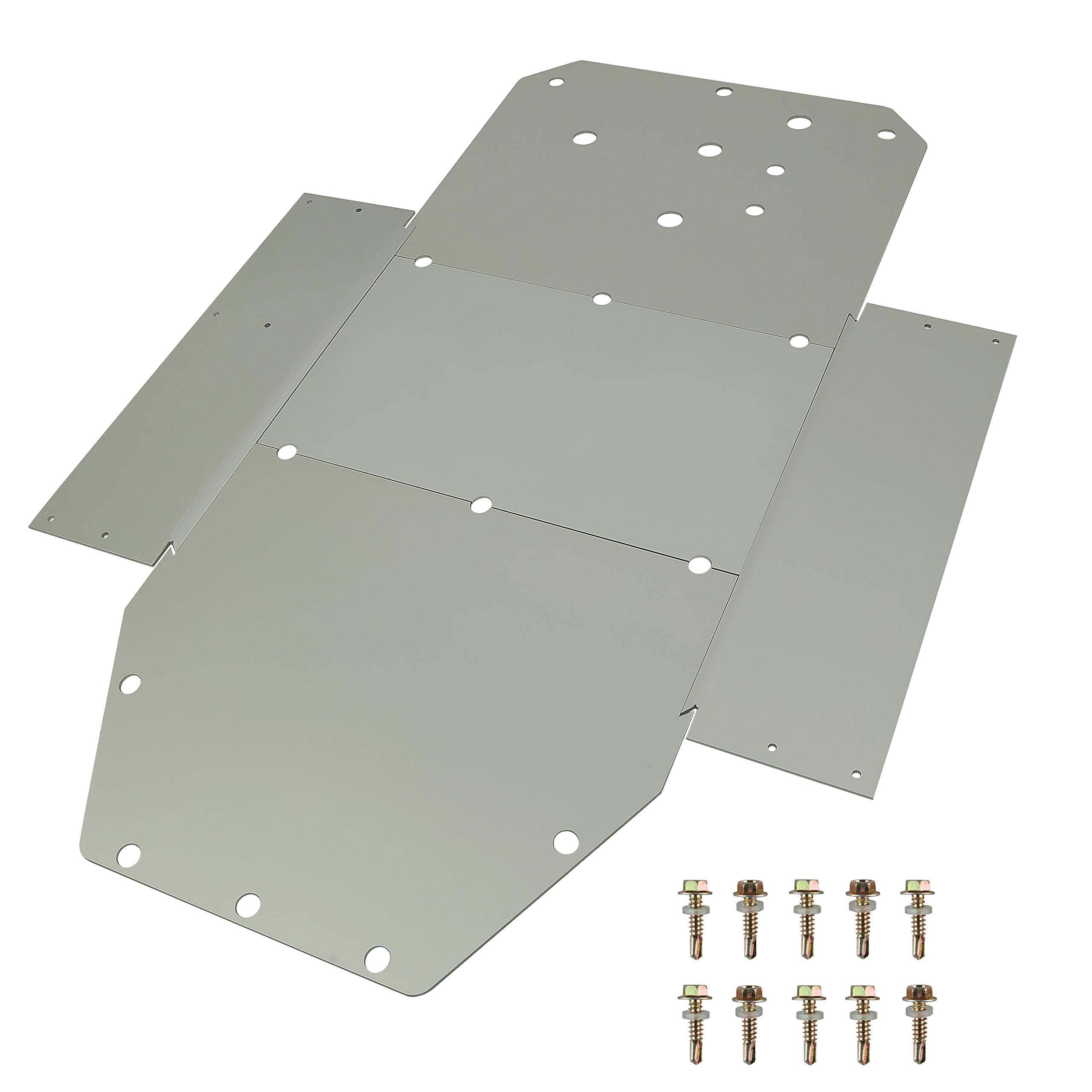 Ecotric Full Chassis Skid Plate Aluminum Compatible With 2008-2014 Polaris Rzr 800 Rzr-S 800 900 Rzr Xc
