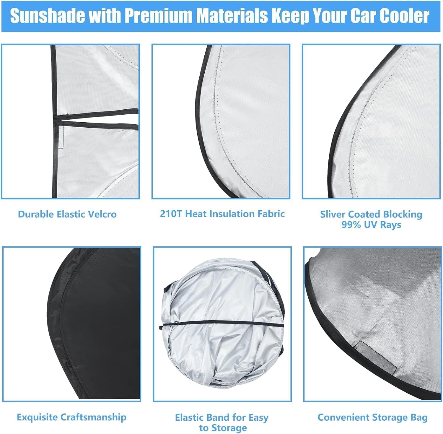 Hohuigo Windshield Sun Shade For 2018-2025 Chevy Traverse (Ls, Lt, Rs, Redline, Premier, High Country), Front Window Sunshade Fo