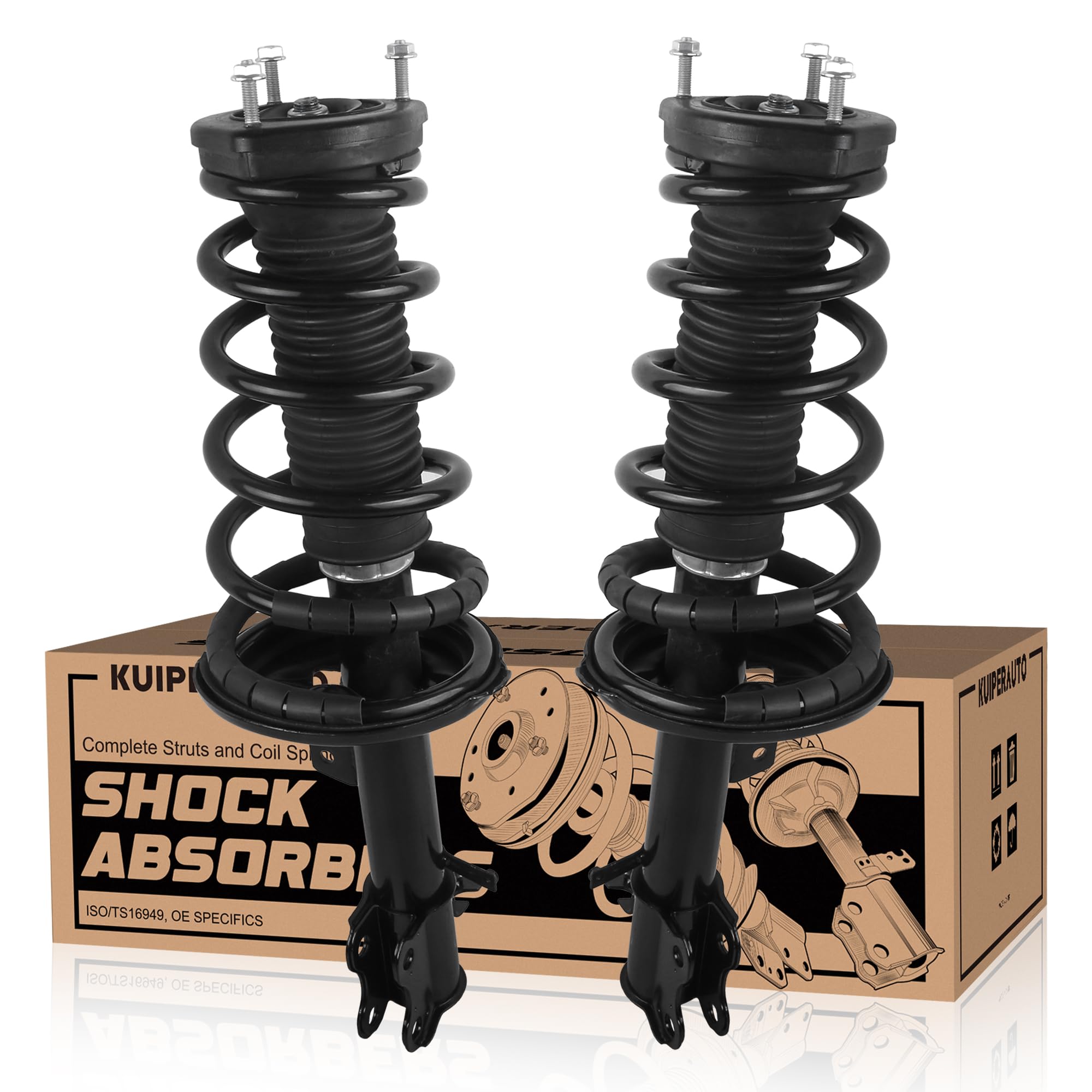 KUIPERAUTO 271499 271498 Pair Complete Rear Struts Assembly Compatible for 1999-2003 Lexus RX300 AWD / 2001-2003 Toyota Highland