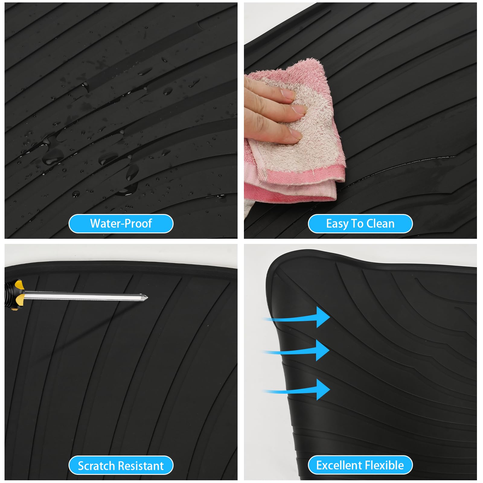 Lwope Car Floor Mats Custom Fit for Mercedes Benz G Class G500 G550 AMG G63 SUV 2019-2025 Black Rubber All Weather Protection Au