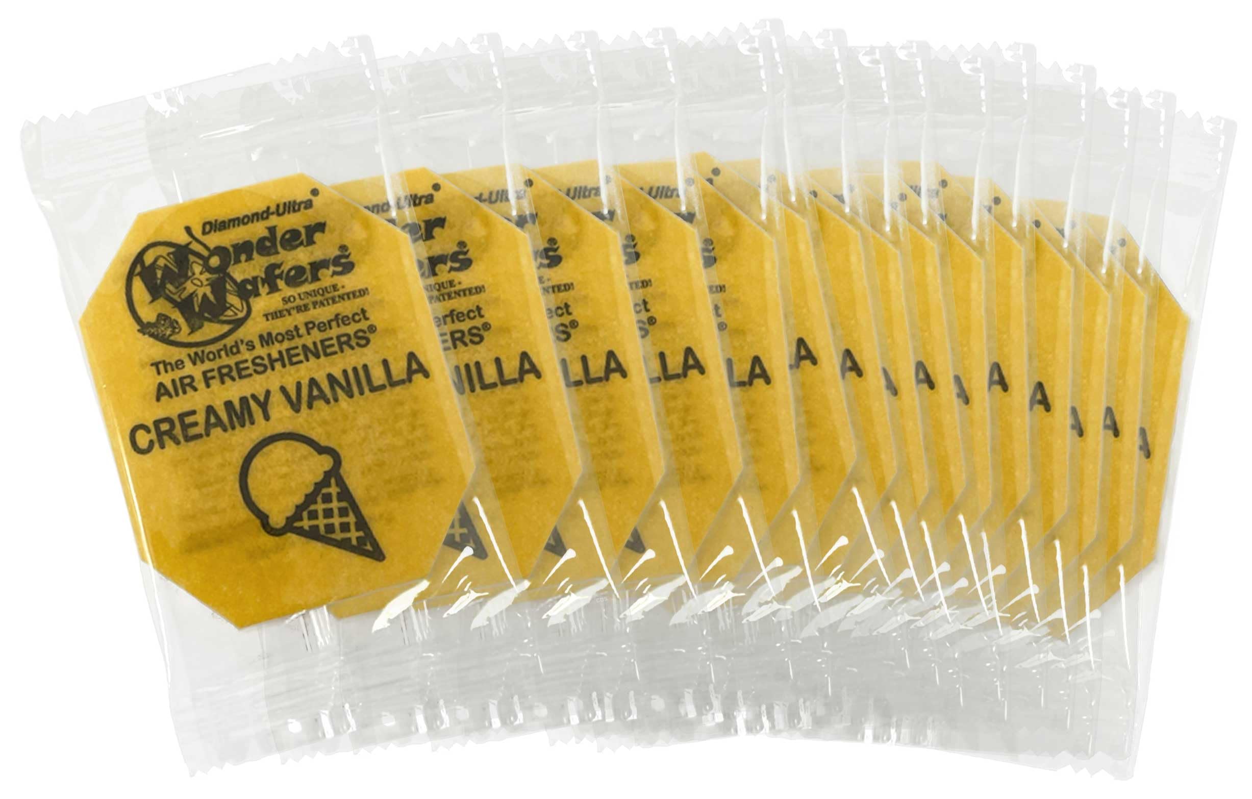 Wonder Wafers - Diamond-Ultra Scented Air Fresheners - Individually Wrapped (15 Per Pack) (Creamy Vanilla)