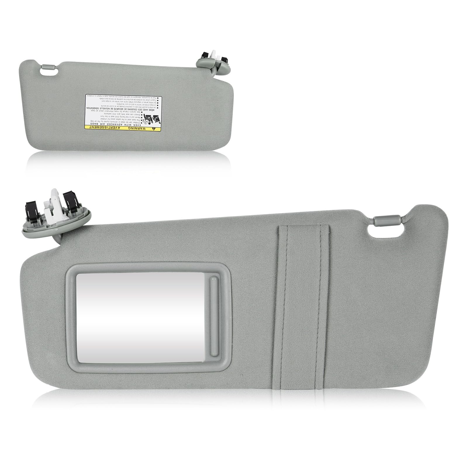 Sun Visor With Light For Toyota Camry 2007-2011 With Sunroof, Left Driver Side Gray Sunvisor Replace 74320-06800-B0