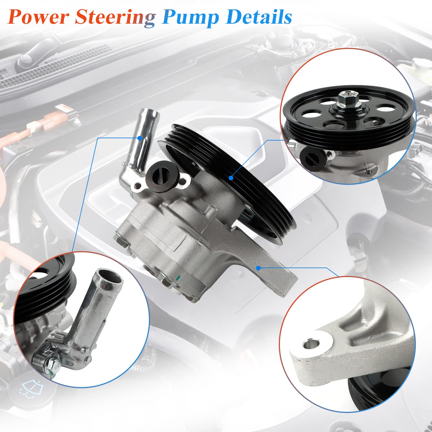 Daysyore Power Steering Pump 21-5290 Fits For 1999-2003 Tl, For 2001-2003 Cl, For 2001-2002 Mdx, For 2003-2004 Pilot Power Assis