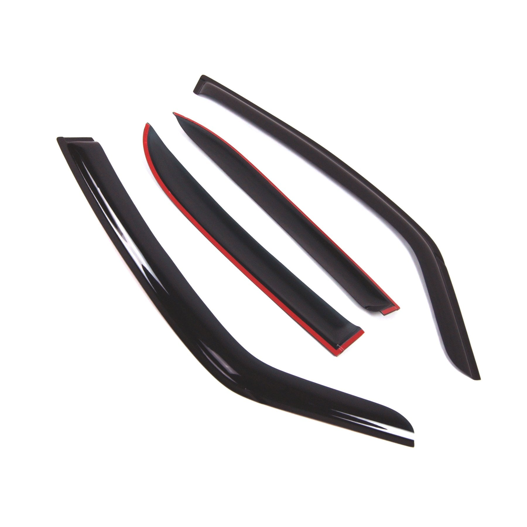 Tuningpros Wd2-401 Dark Smoke 4 Pcs Set Window Visor (Outside Mount) Deflector Rain Guard Compatible With 2008-2010 Suzuki Sx4 C