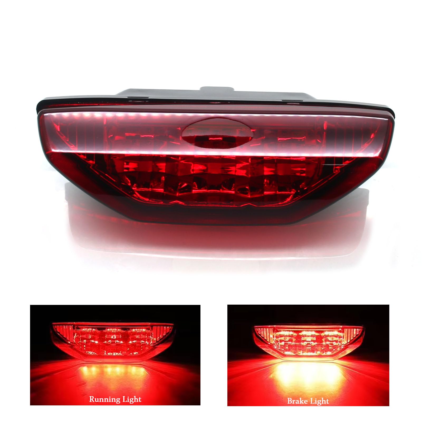 Mzs Atv Tail Light, Utv Led Taillight Brake Accessories Red Lens 33700-Hn1-A71 Compatible With Trx 250 300 400 400Ex 500 520 700
