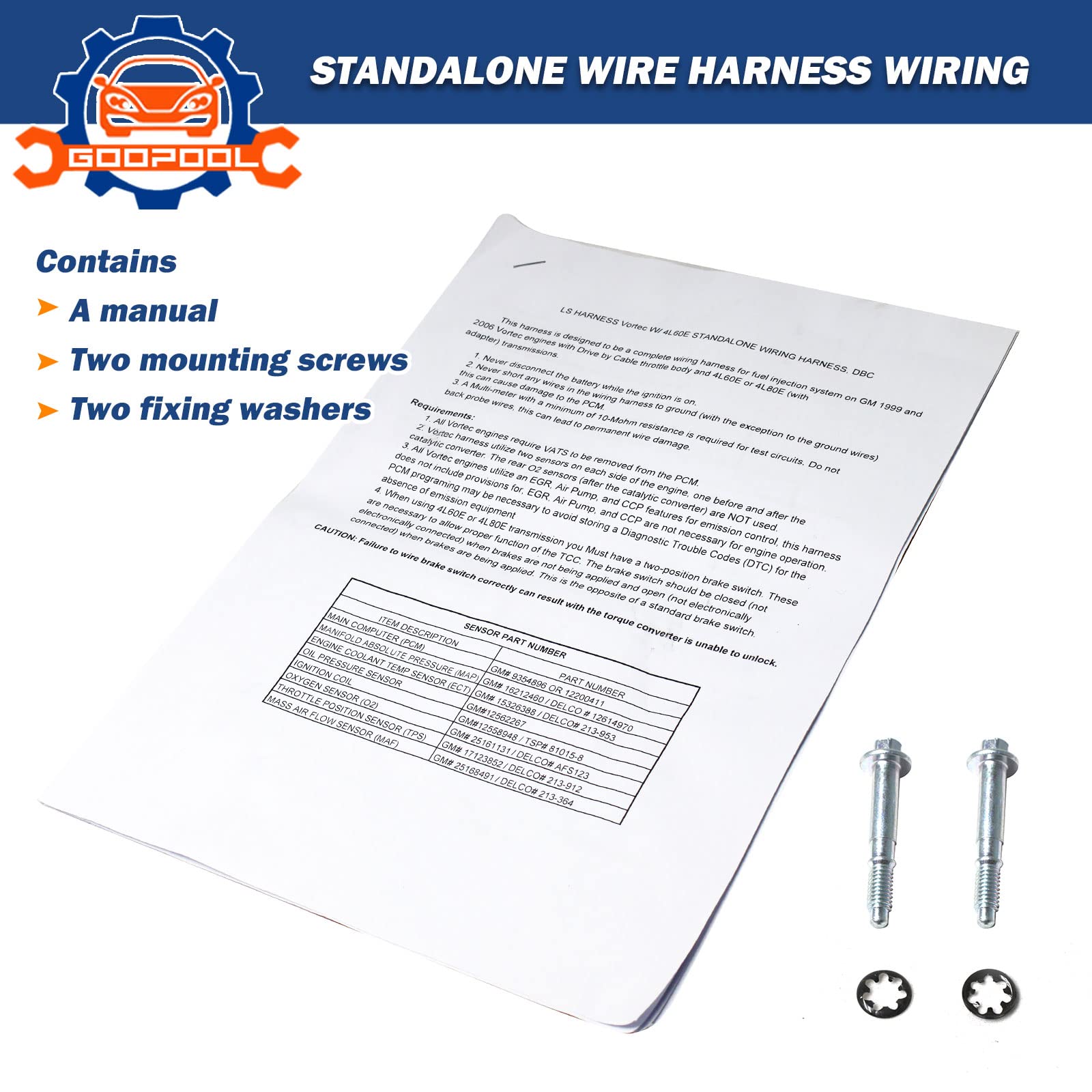 5.3 Wiring Harness ls Engine Wiring Harness Compatible with 1999-2006 DBC LS1 4.8 5.3 6.0 Vortec Drive by Cable 4L60E, with Wiri