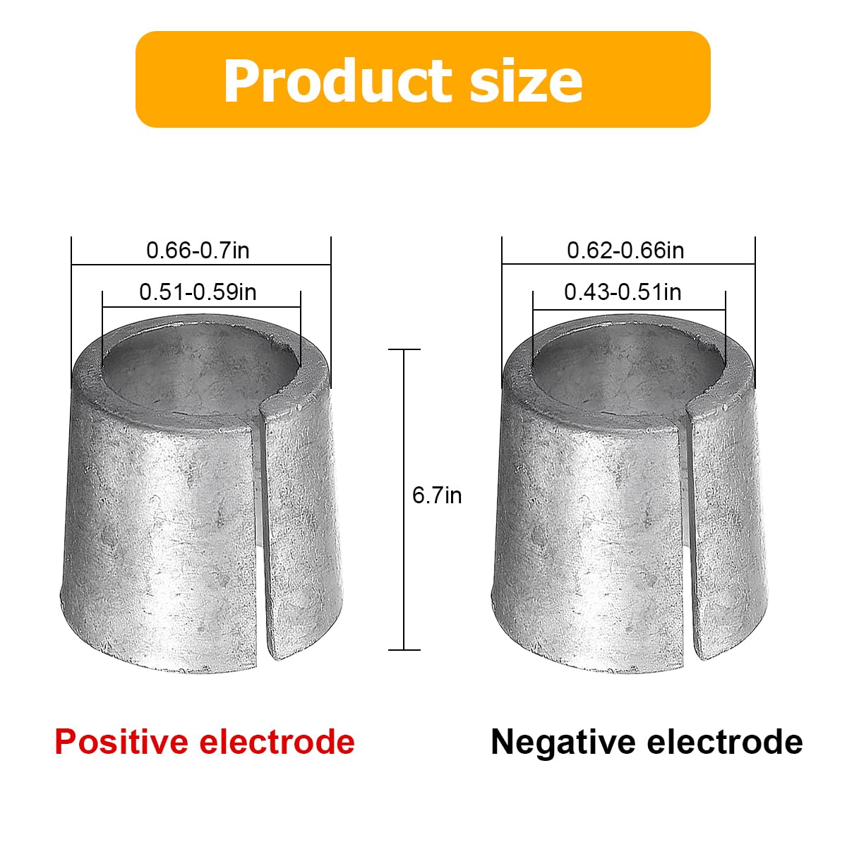 zipelo Battery Terminal Connector Set - Top Post Clamp Pair, Positive & Negative, 2PCS, Corrosion Resistant, Style 3