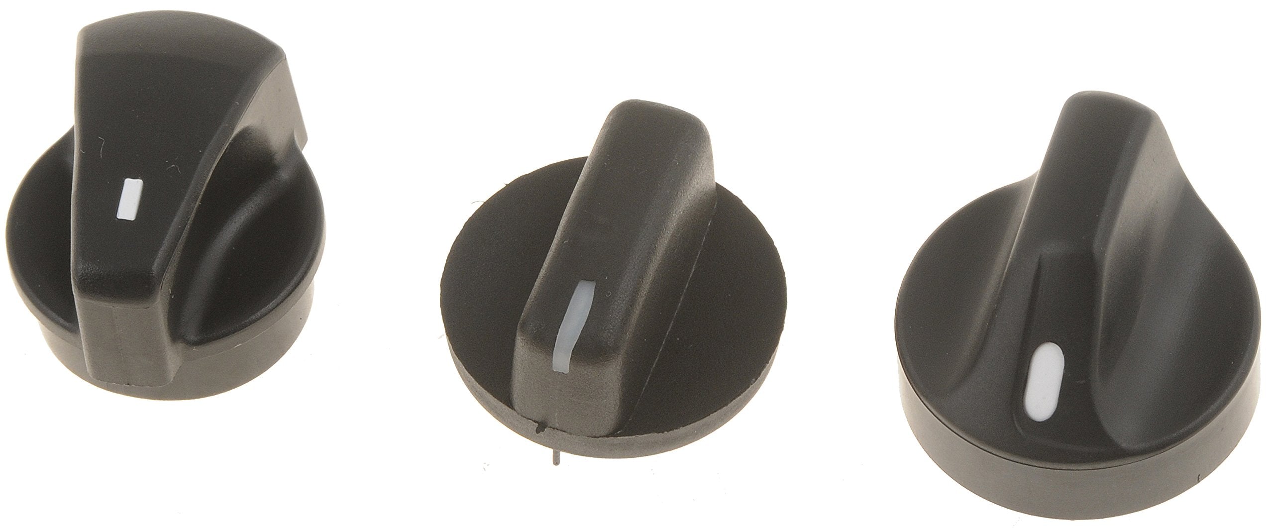 Dorman 76884 Temperature Control Knob Assortment Compatible with Select Ford / Lincoln / Mercury Models, 3 Piece , Black