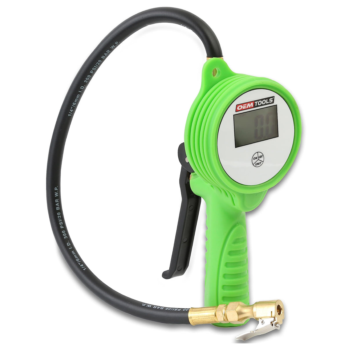 OEMTOOLS 24412 Digital Tire Inflator with Tire Pressure Gauge, Digital LCD Display, 0 to 175 PSI Air Pressure Gauge for Tires wi