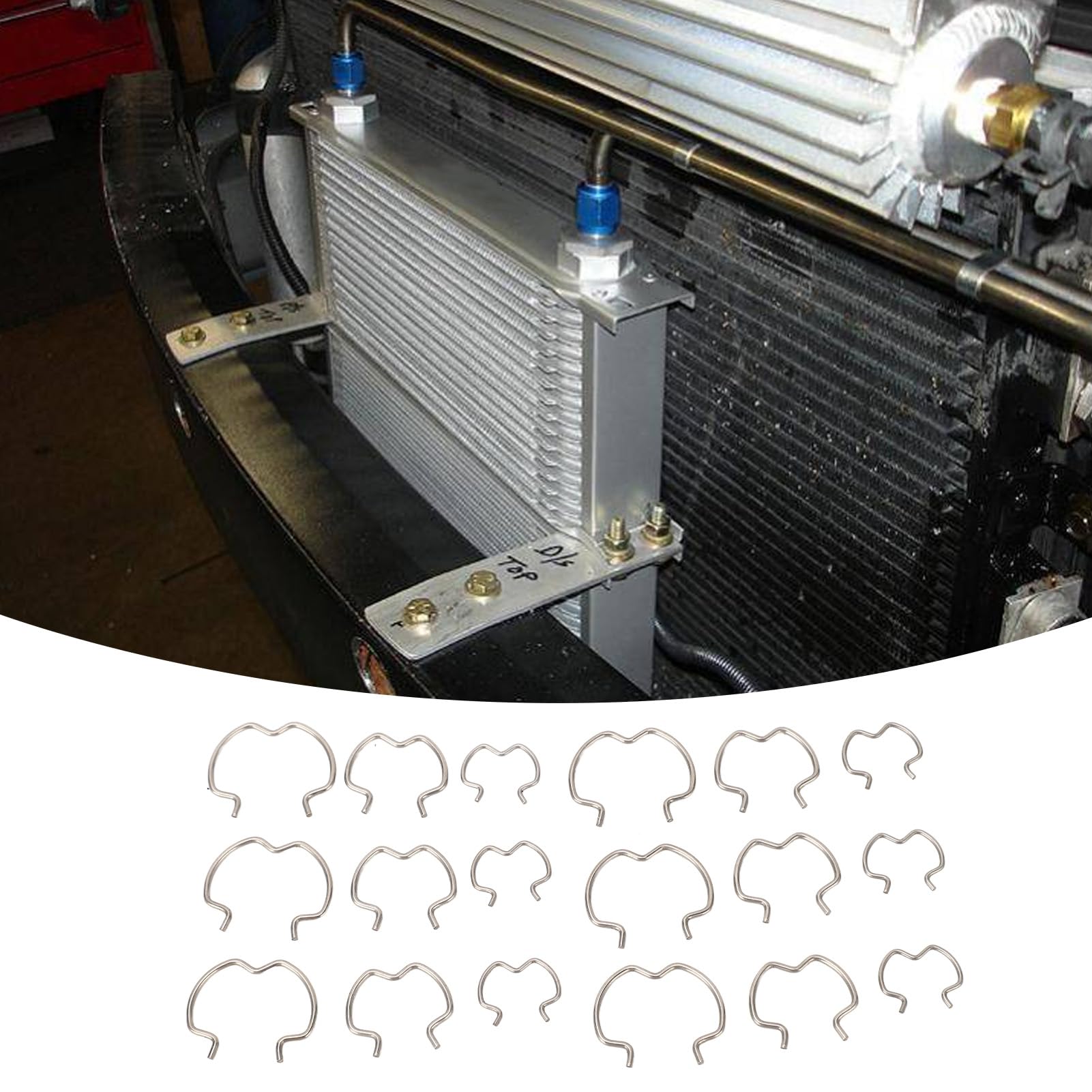 18Pcs Transmission Cooler Line Clips 800 801 For Secure Fitting, Universal 3/8', 1/2', 5/8' Metal Quick Connector Clips, Easy Installation, Durable & Erosion-Resistant