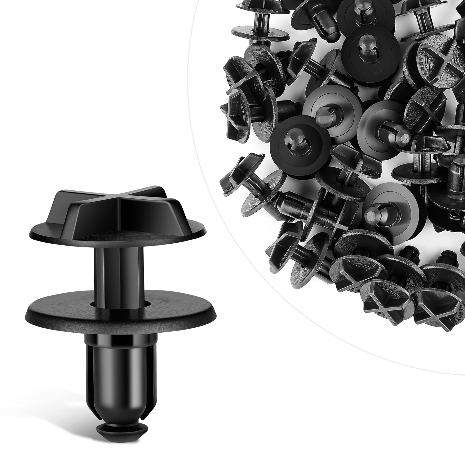 Gooacc 50Pcs Lower Radiator Shield Push-Type Retainer Fender Liner Rivet Radiator Sight Shield Clip Compatible With Ford W705957