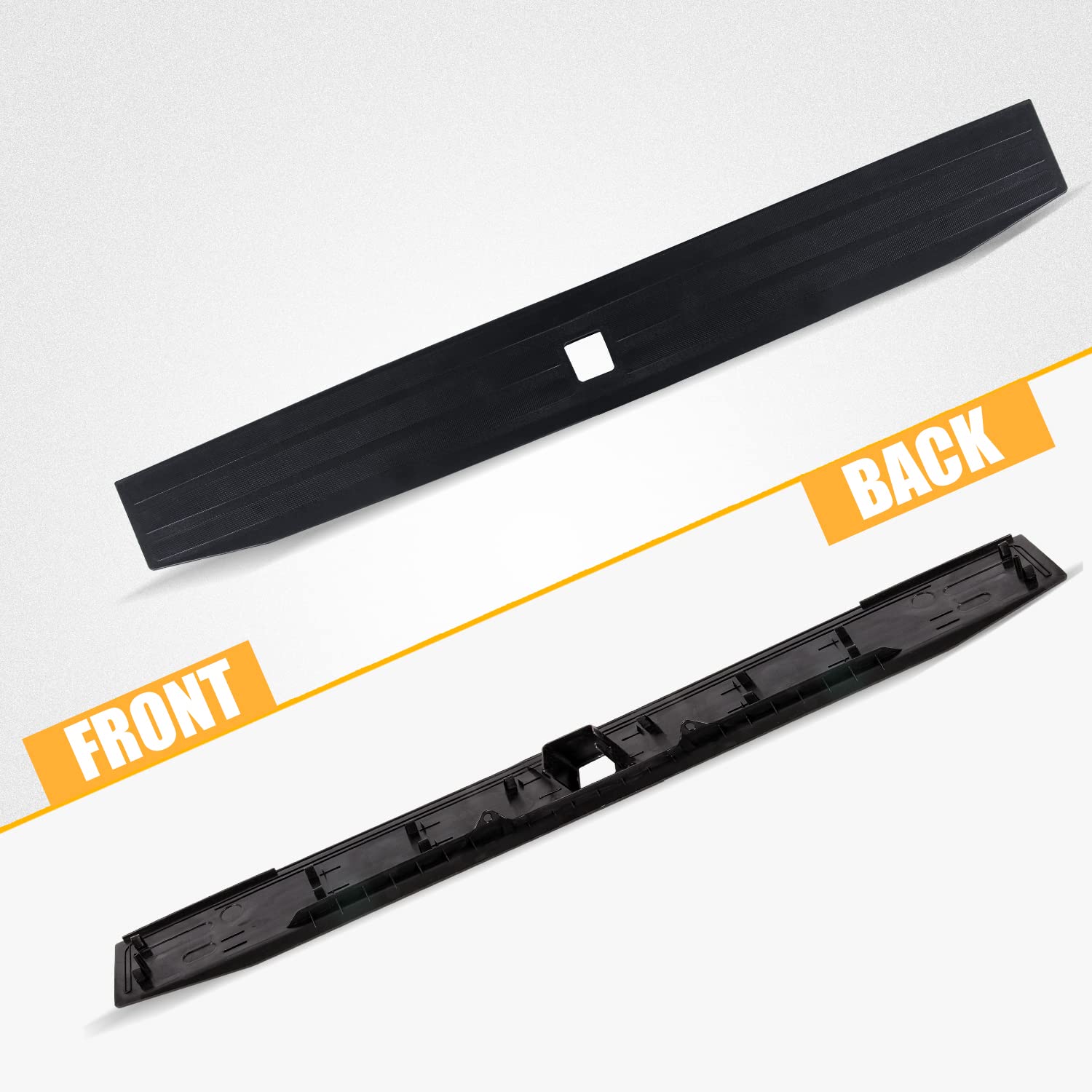 RANSOTO Tailgate Molding Trim Compatible with 2021 2022 2023 Ford F150 F-150 Flexible Flex Step Cap Top Trim Protector Cover Rep