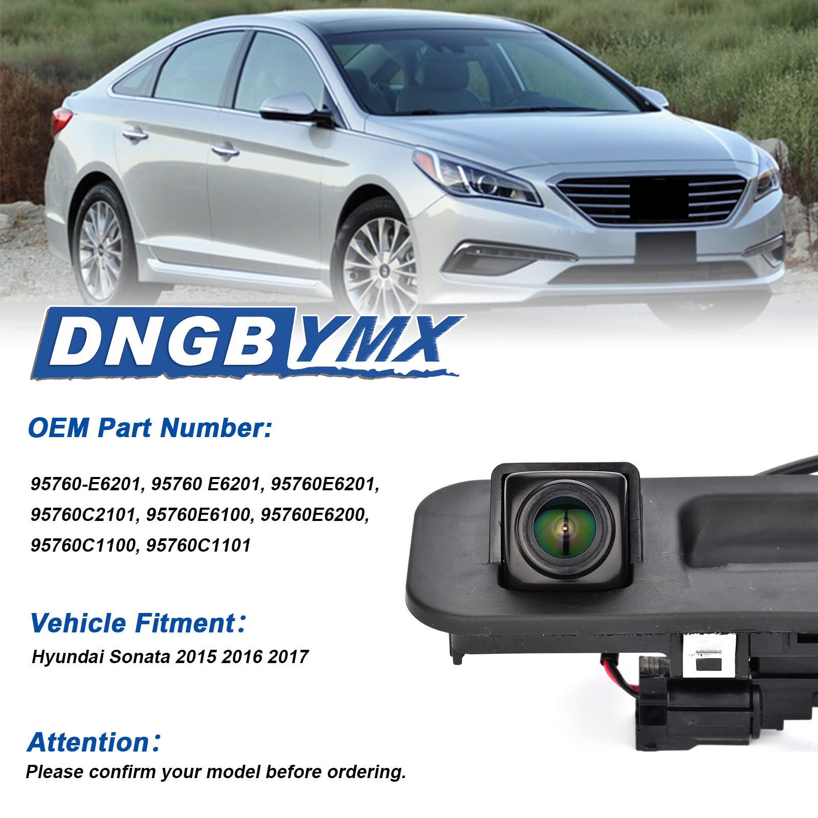 Backup Camera Rear View Camera Compatible With Hyundai Sonata 2015 2016 2017 Parking Park Assist Camera Replaces # 95760-E6201