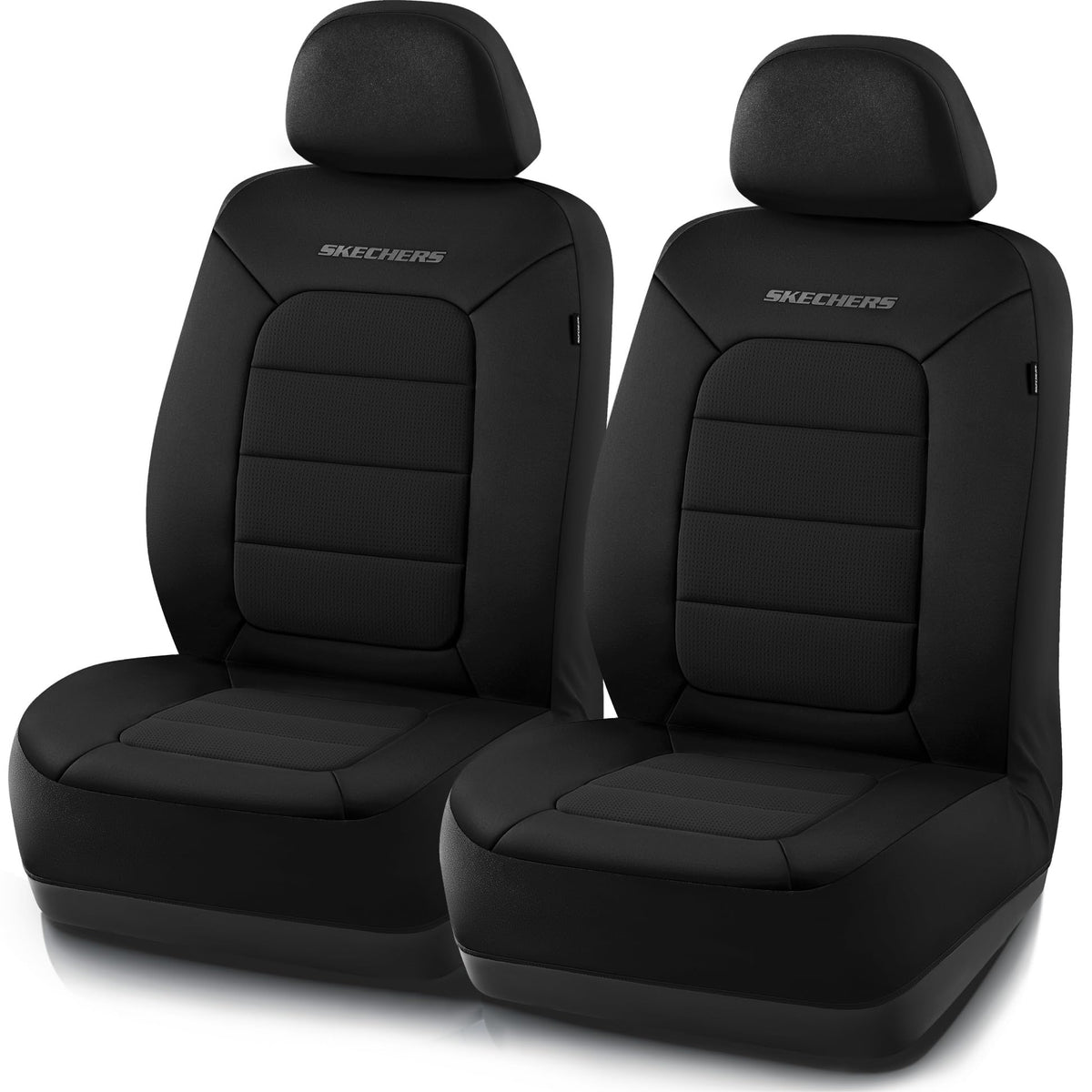Skechers Memory Foam Car Seat Covers,Thick Cool Touch Fabric Seat Covers,car seat Protector Two Front,Airbag Compatible,Automoti