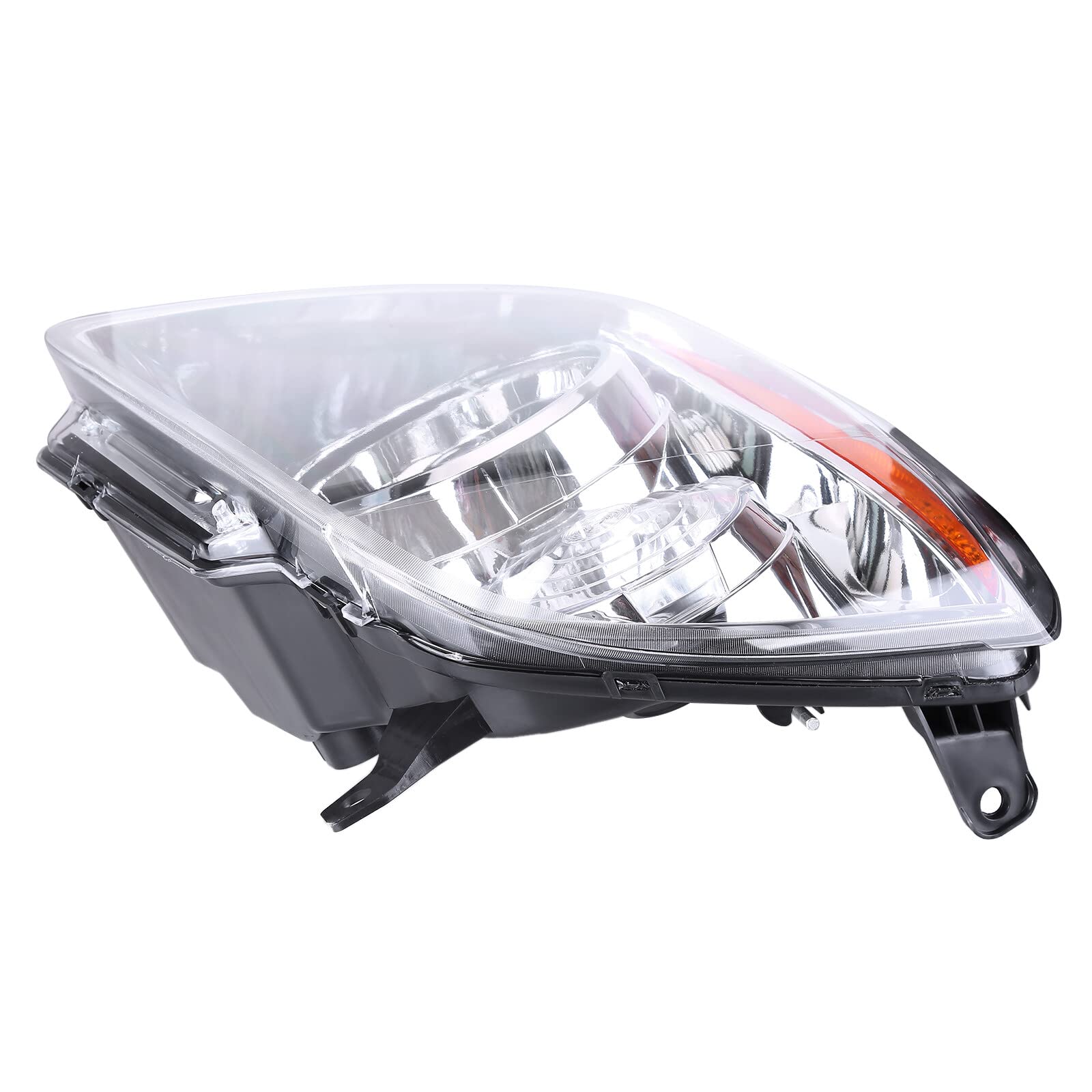 Slakerbe Headlight Assembly, Compatible With 2007-2014Yukon 1 Pair Left Right Headlamp Head Lamp Assembly Chrome Housing Clear Lens Headlight Driver And Passenger Side
