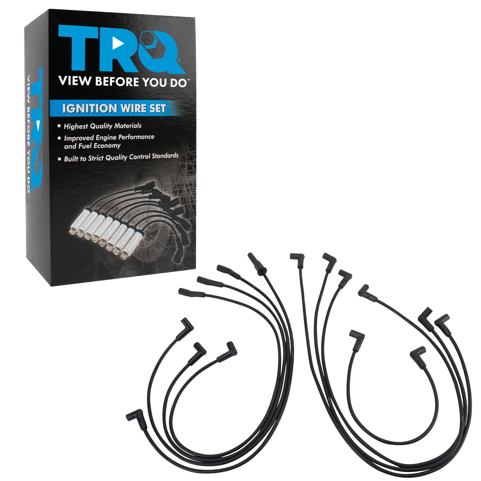 Trq Spark Plug Wire Set Compatible With 1979-1983 Buick Checker Chevrolet Gmc Oldsmobile Pontiac