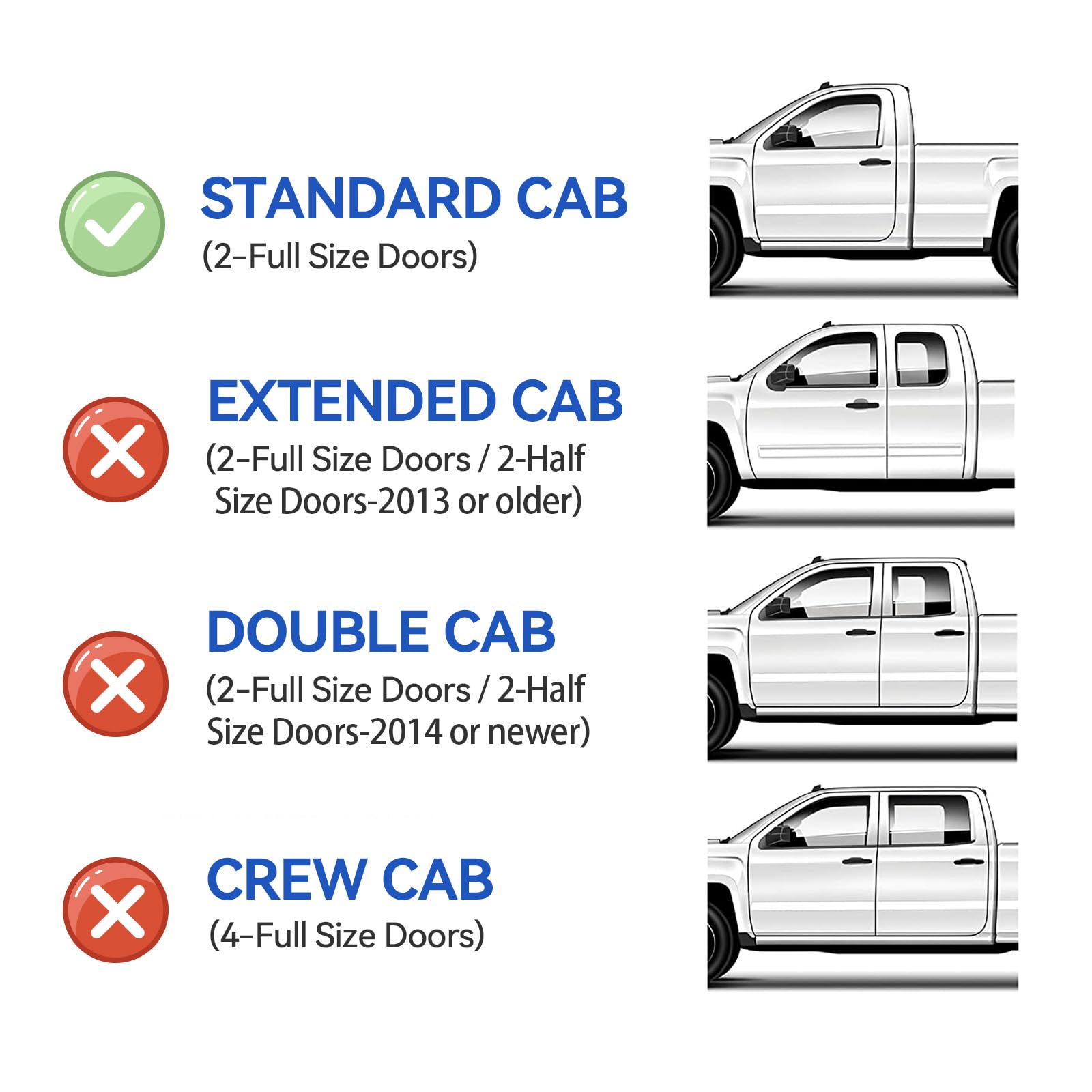 Window Visor For 2005-2015 Toyota Tacoma Standard/Regular Cab 2 Door, Out-Channel Rain Guards Shields Vent Deflector Shade Wind