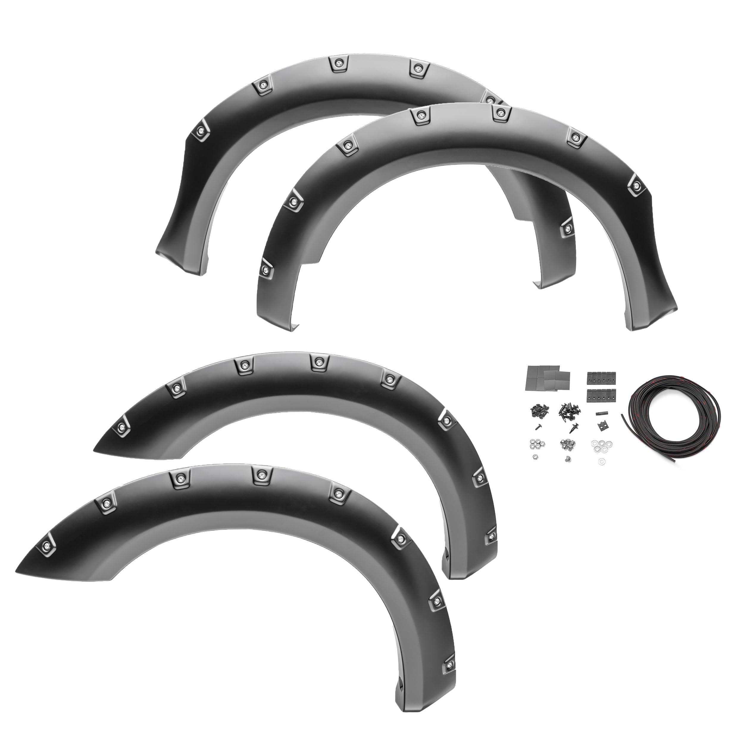 Bushwacker 71907-02 Boss Pocket Style Fender Flares 4pc. Set fits 2006-2020 Nissan Frontier with Chrome Bumper (6' Truck Bed)