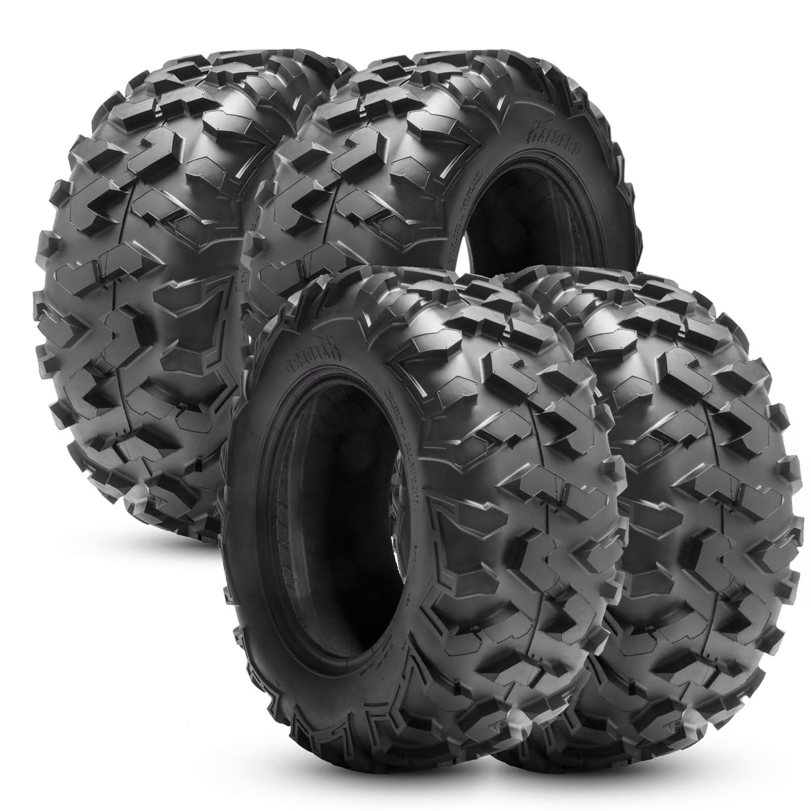 Halberd Atv Tires, 25X8-12 & 25X10-12 Atv Tires, 6Pr 25X8X12 25X10X12 All Terrain Atv Utv Off-Road Tires(Set Of 4, Tubeless)