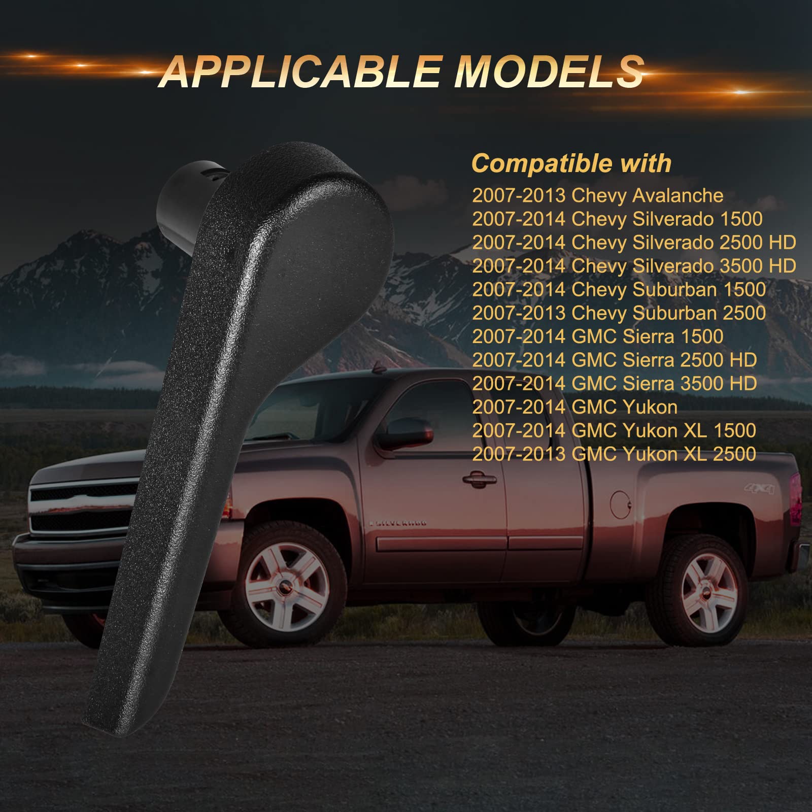 Bjyxshop 2Pcs Black Seat Recliner Handle Lever Seat Back Adjustment Front Left Right Driver Passenger Side Replacement For Chevy