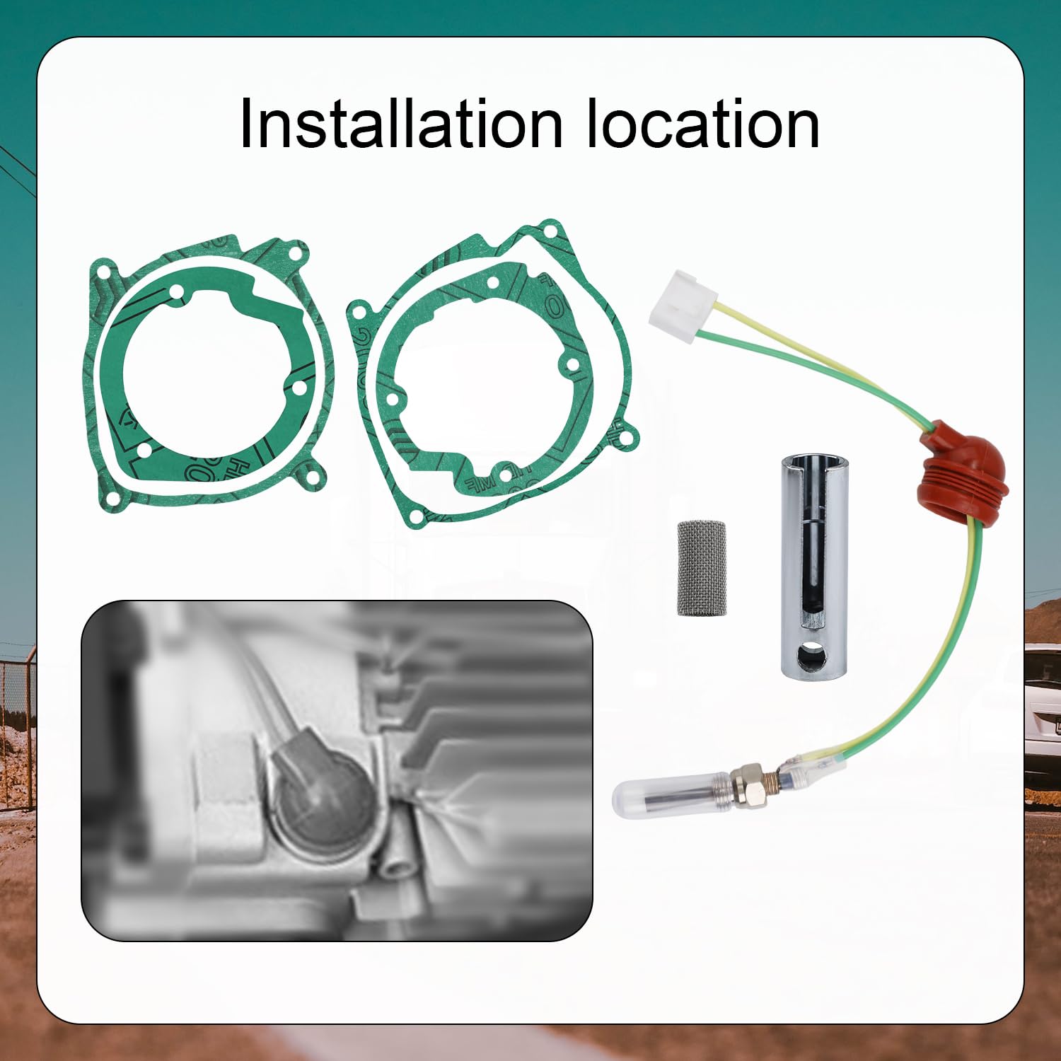 7Pcs 12V 2Kw 5Kw 8Kw Glow Plug Repair Kit, Chinese Diesel Parking Heater Gaskets Ceramic Glow Plug Heater Repair Parts Glow Igni