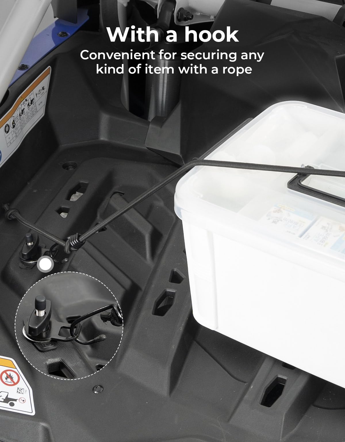 Kemimoto Expandable Anchor Mount, Tie Down Anchors Cargo Anchor Bed Tie Down Tab Kit Compatible With Can-Am Maverick, Defender,