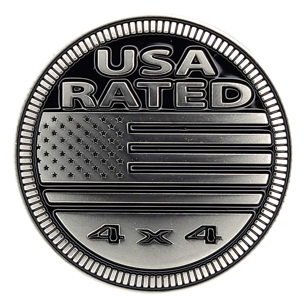 Badge Glow Usa Rated 4X4 Metal Automotive Badge Specifically Designed For The Jeep Wrangler Or Cherokee ~ Stick It Anywhere! (Us