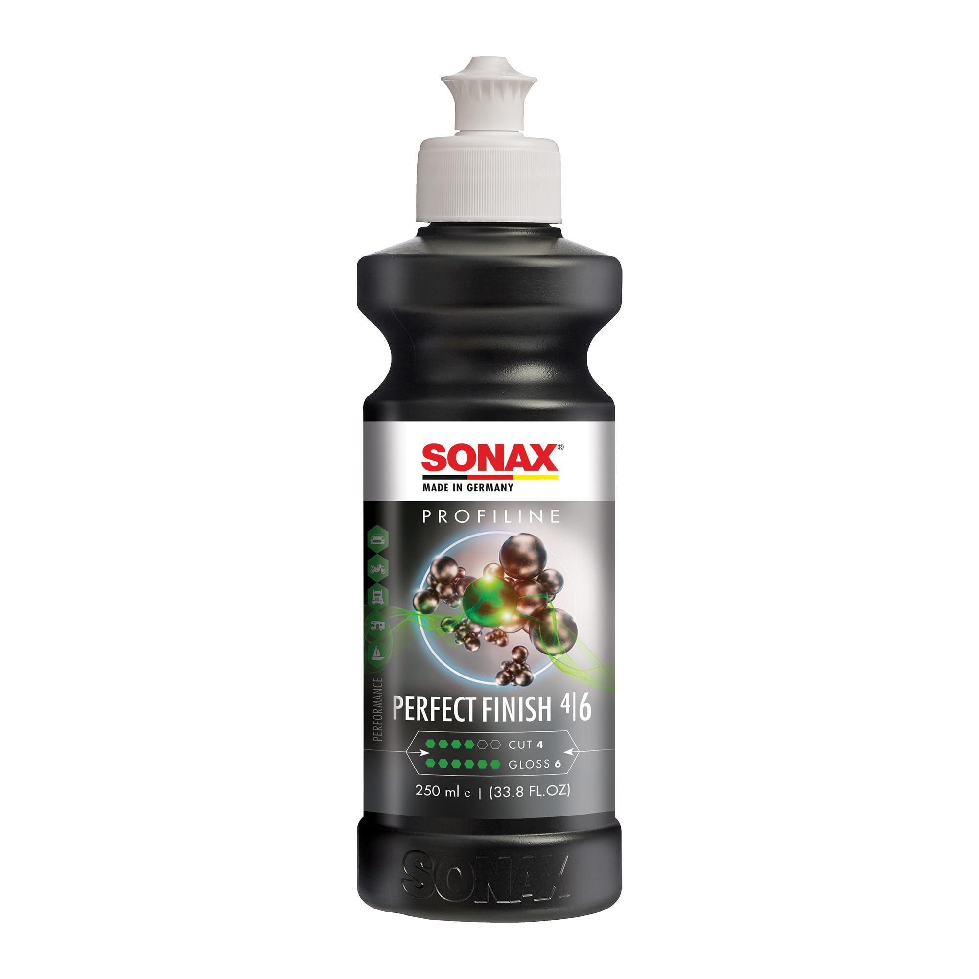 Sonax Perfect Finish 250Ml | Scratch And Swirl Remover Polish | Machine Polish | Paint Correction Polish | High Gloss | Black Paint Polish | No Fillers Paint Correction | 8.45 Fl. Oz