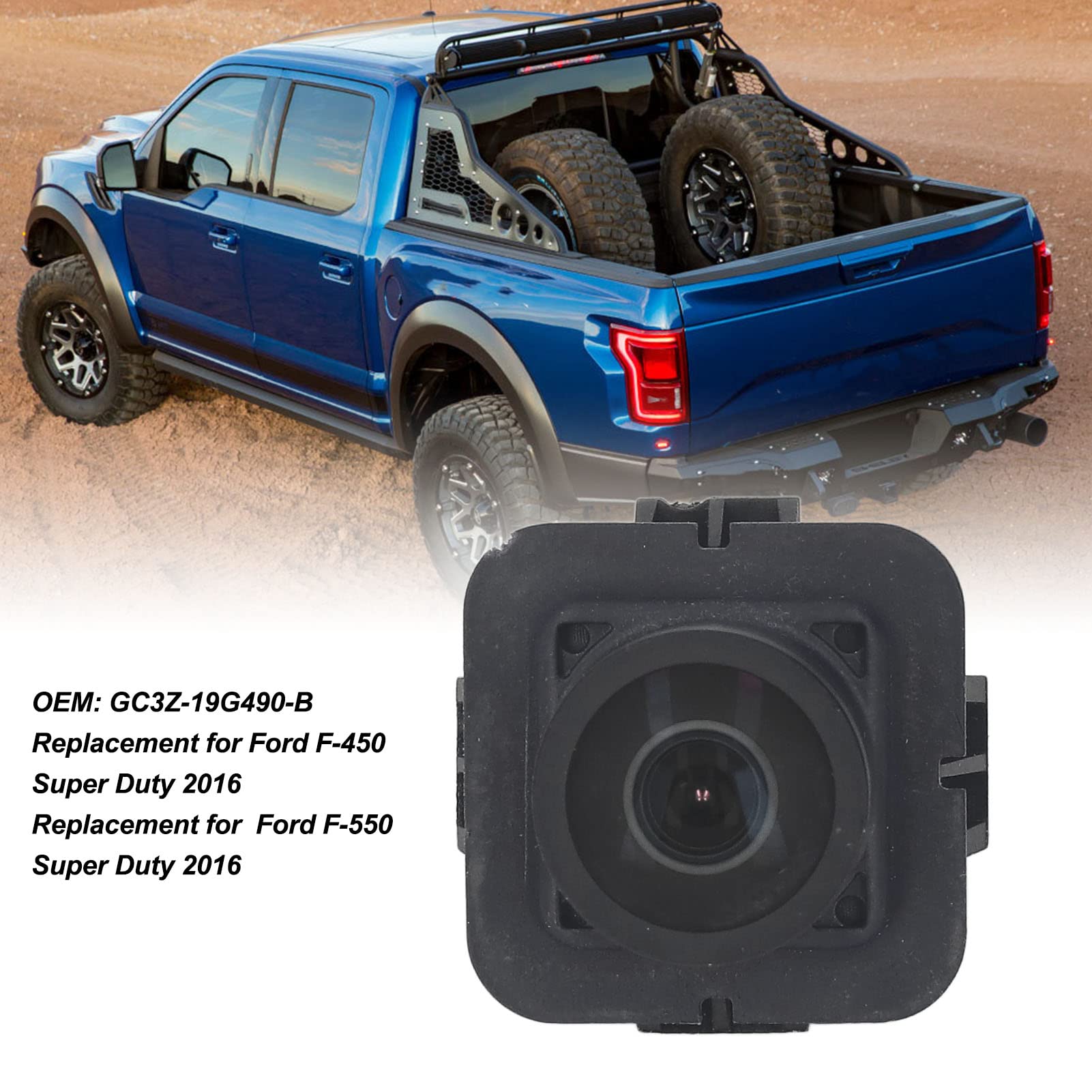 Gc3Z-19G490-B, Rear View Camera Shock Resistant Parking Auxiliary Camera For F-550