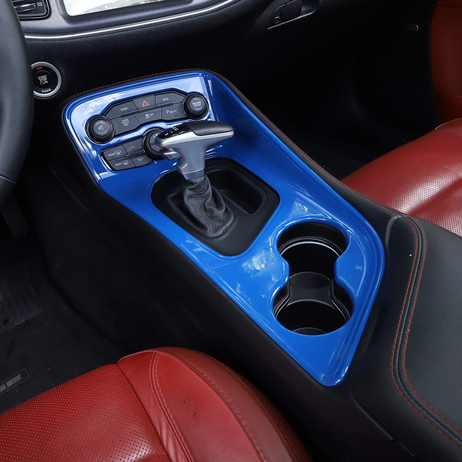 Voodonala Gear Shift Shifter Panel Shift Lever Panel Transmission Gear Selector Gearstick Panel Cover Trim For 2015-2024 Dodge C