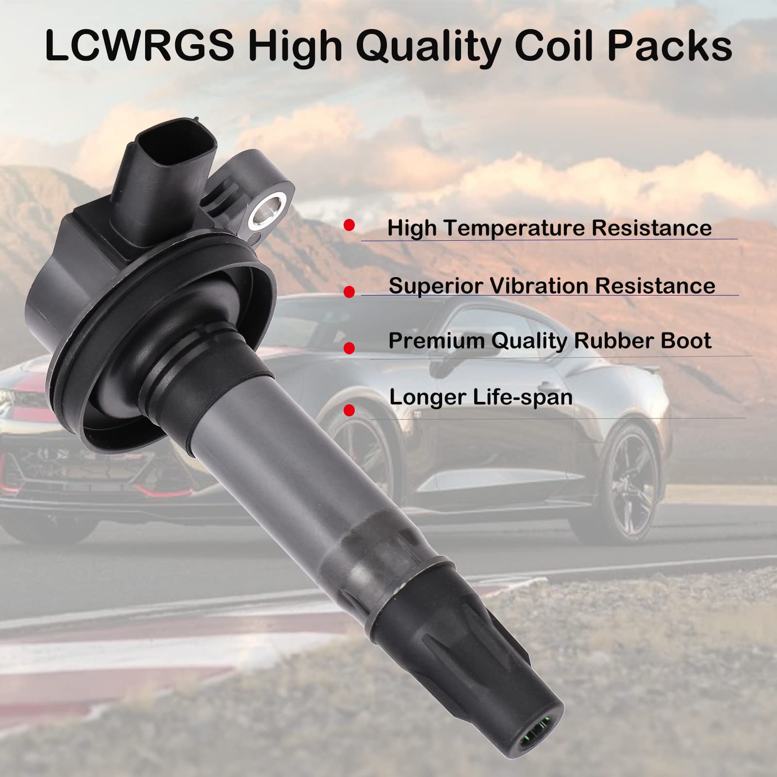 Set Of 6 Ignition Coil Pack And Spark Plugs Fits For 3.7 3.5 V6 Ford Edge Flex Taurus Lincoln Mks Mkt Mkz Mkx Mercury Sable 2008