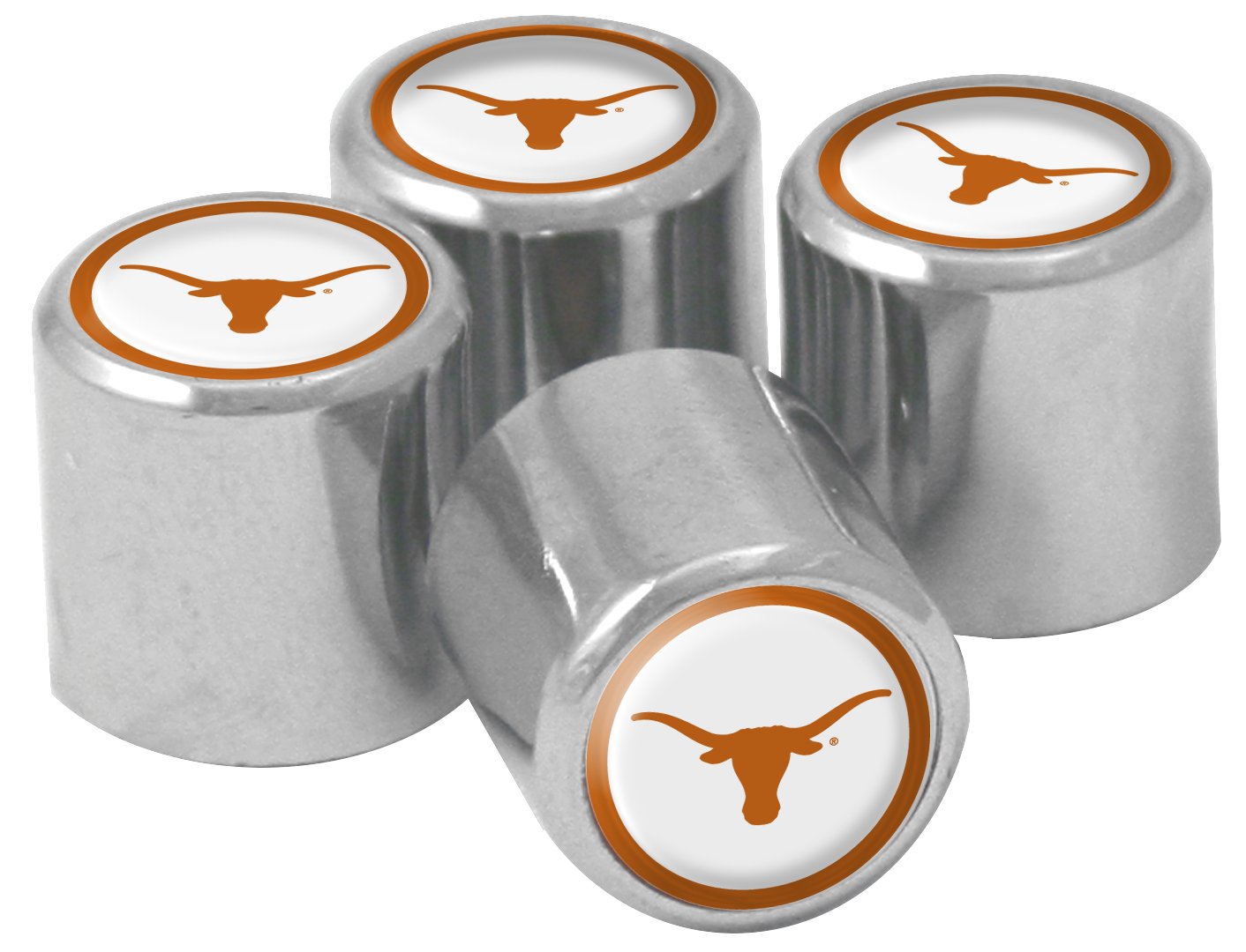 Ncaa Texas Longhorns Metal Tire Valve Stem Caps, 4-Pack