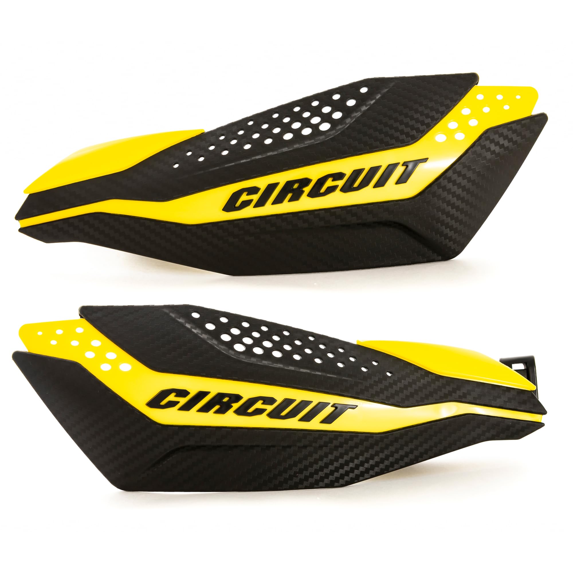 Circuit Equipment - Handguard Dakar Universal - Carbon Texture Shell, Nylon Reinforced Arms, Easy Lever Access - Off-Road Protec