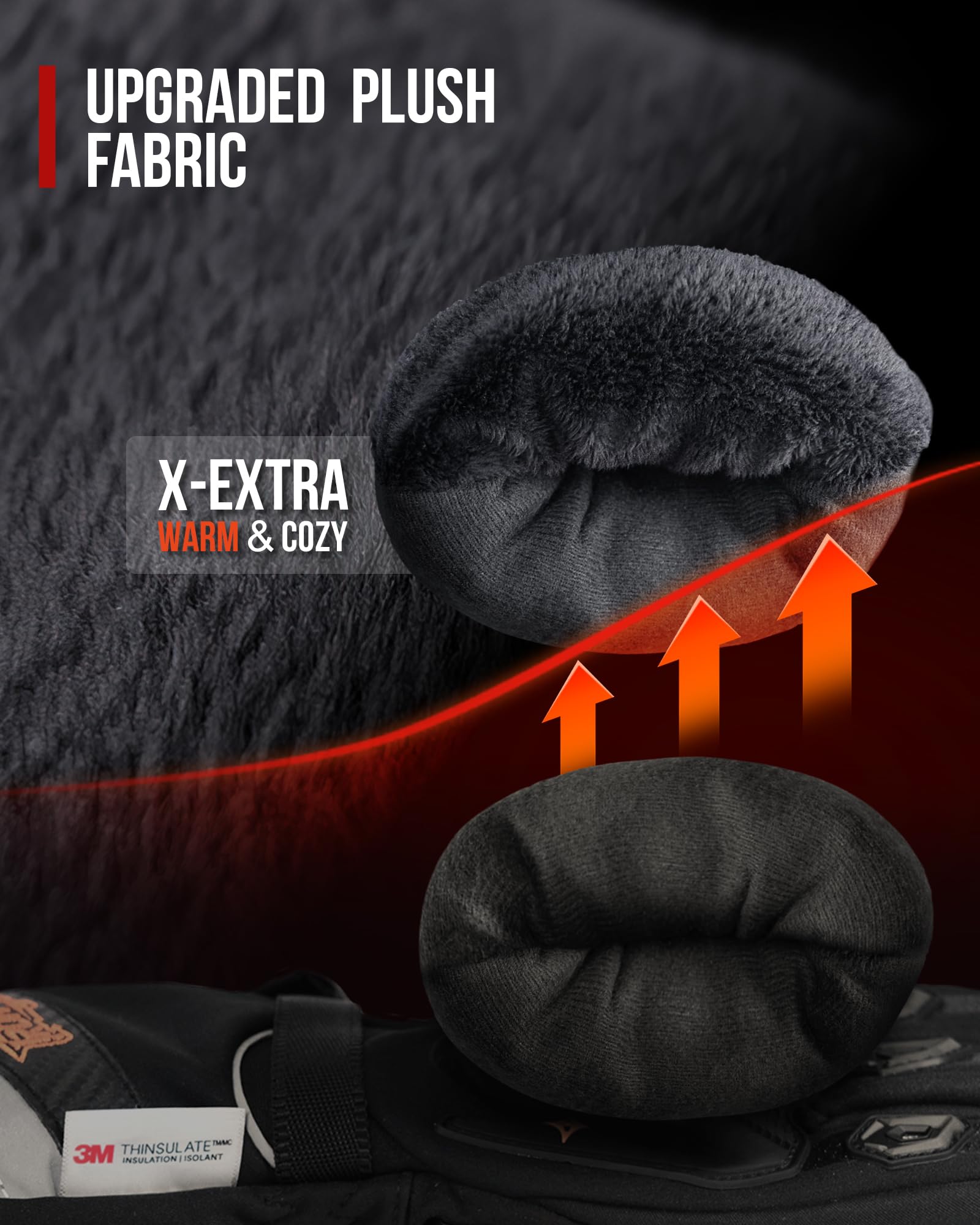 Iron Jia'S Motorcycle Gloves Winter Cold Weather Warm Touchscreen Waterproof Windproof Protective Gear (Blue, Xxl)