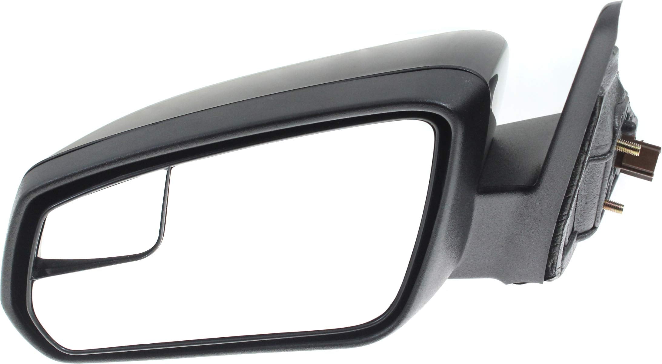 Kool-Vue Mirror Compatible with 2011-2012 Ford Mustang Driver Side With 1 Paintable and 1 Textured Black Cap, With Blind Spot Glass, Power Glass