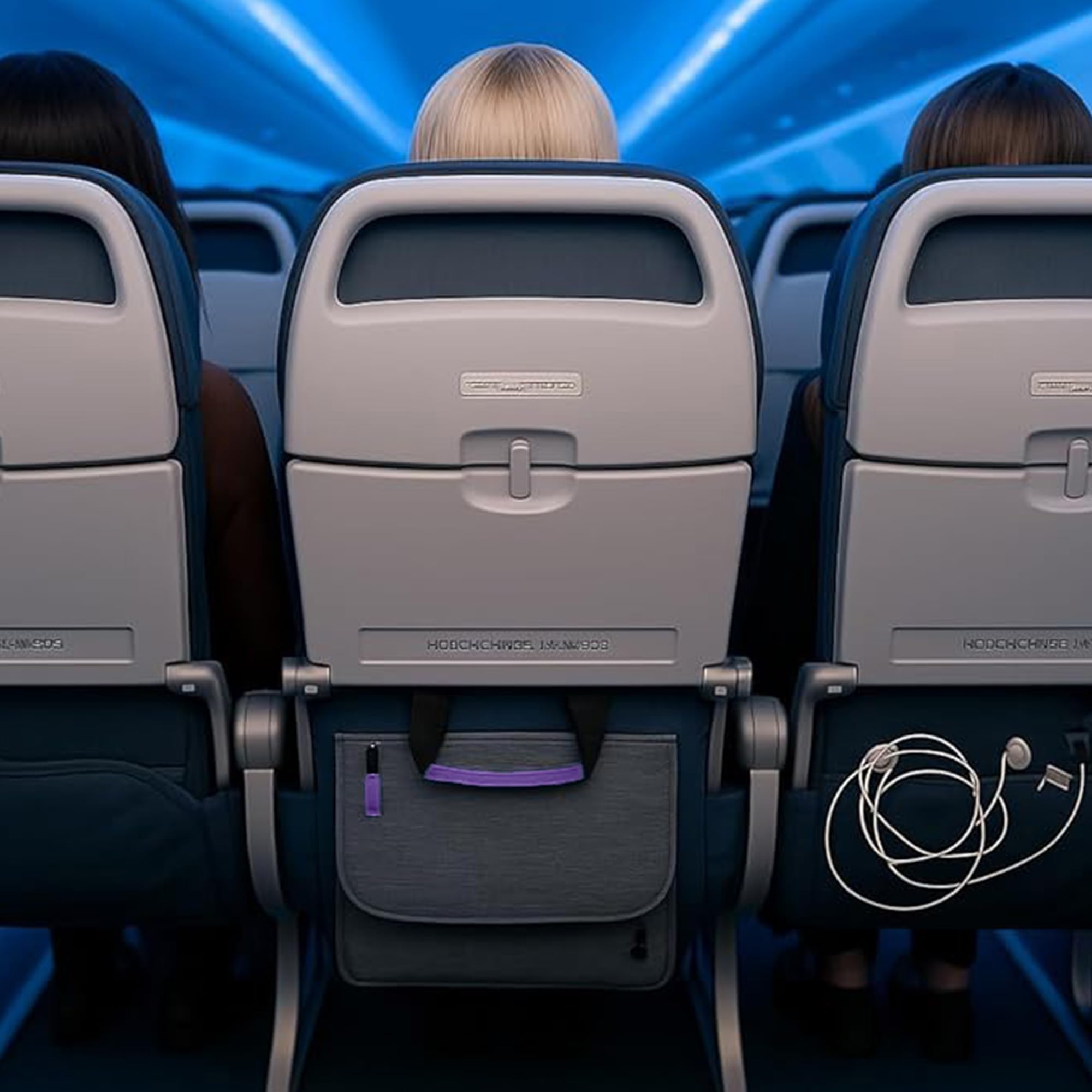 So~Mine Airplane Pocket Organizer | Tray Table Cover | In Flight Seat Back Organizer Bag | Commuter Essential Travel Bag | Media